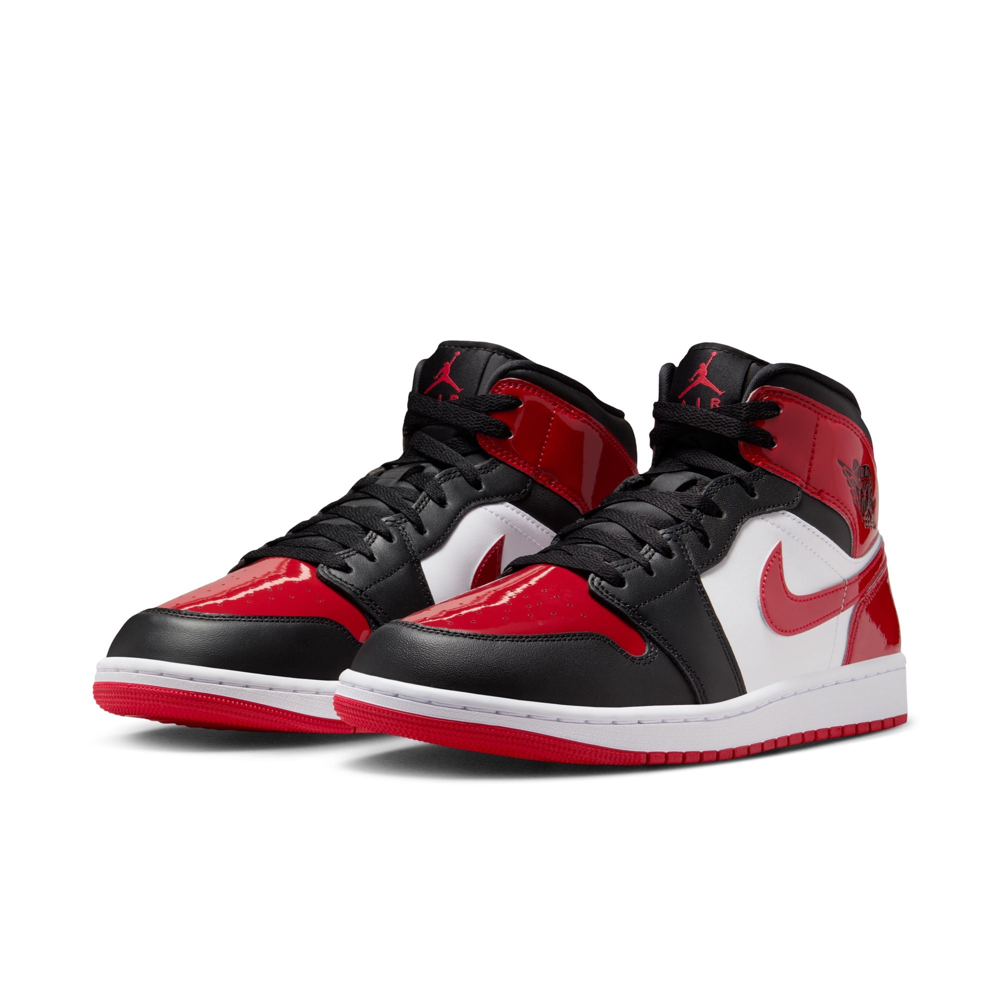 MENS AIR JORDAN 1 MID SE (BLACK/VARSITY RED/WHITE)