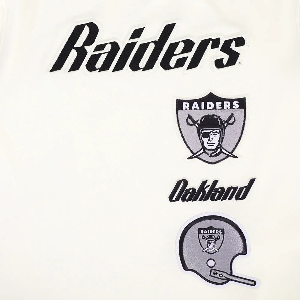 MENS PRO STANDARD OAKLAND RAIDERS RETRO CLASSICS SHIRT (EGGSHELL/BLACK)