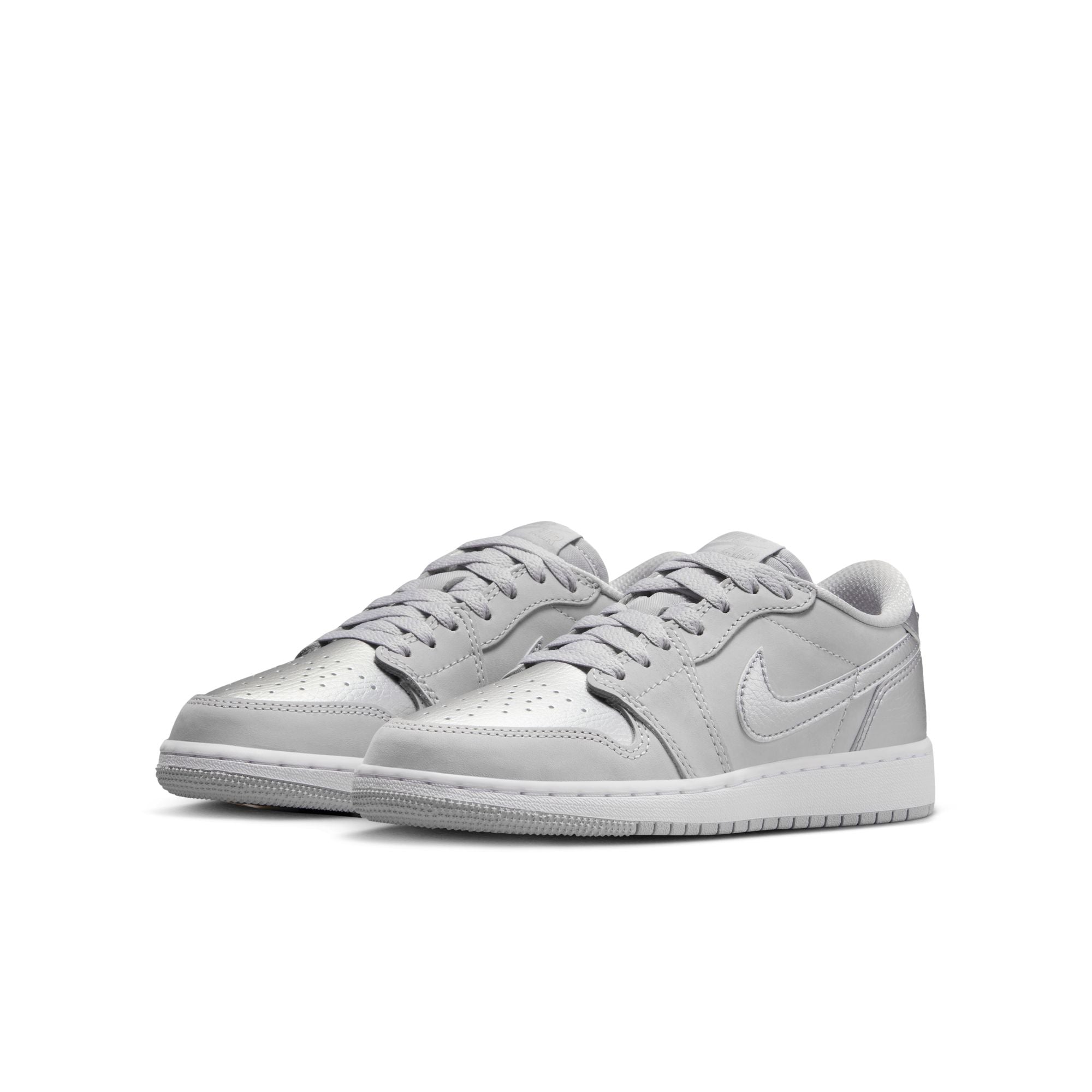 KIDS AIR JORDAN 1 RETRO LOW OG GS (METALLIC SILVER)