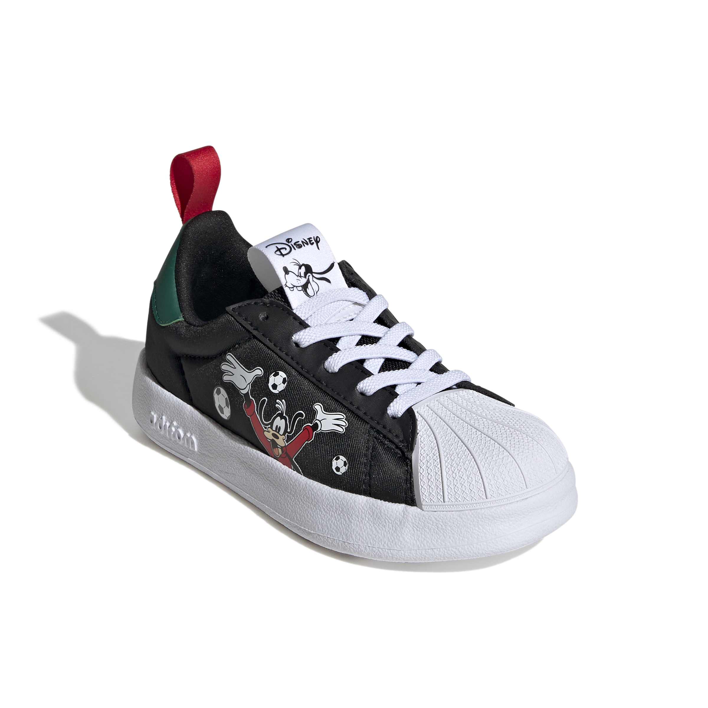 KIDS ADIDAS DISNEY ADIFOAM SUPERSTAR 360 C (CORE BLACK / COLLEGIATE GREEN / BETTER SCARLET)