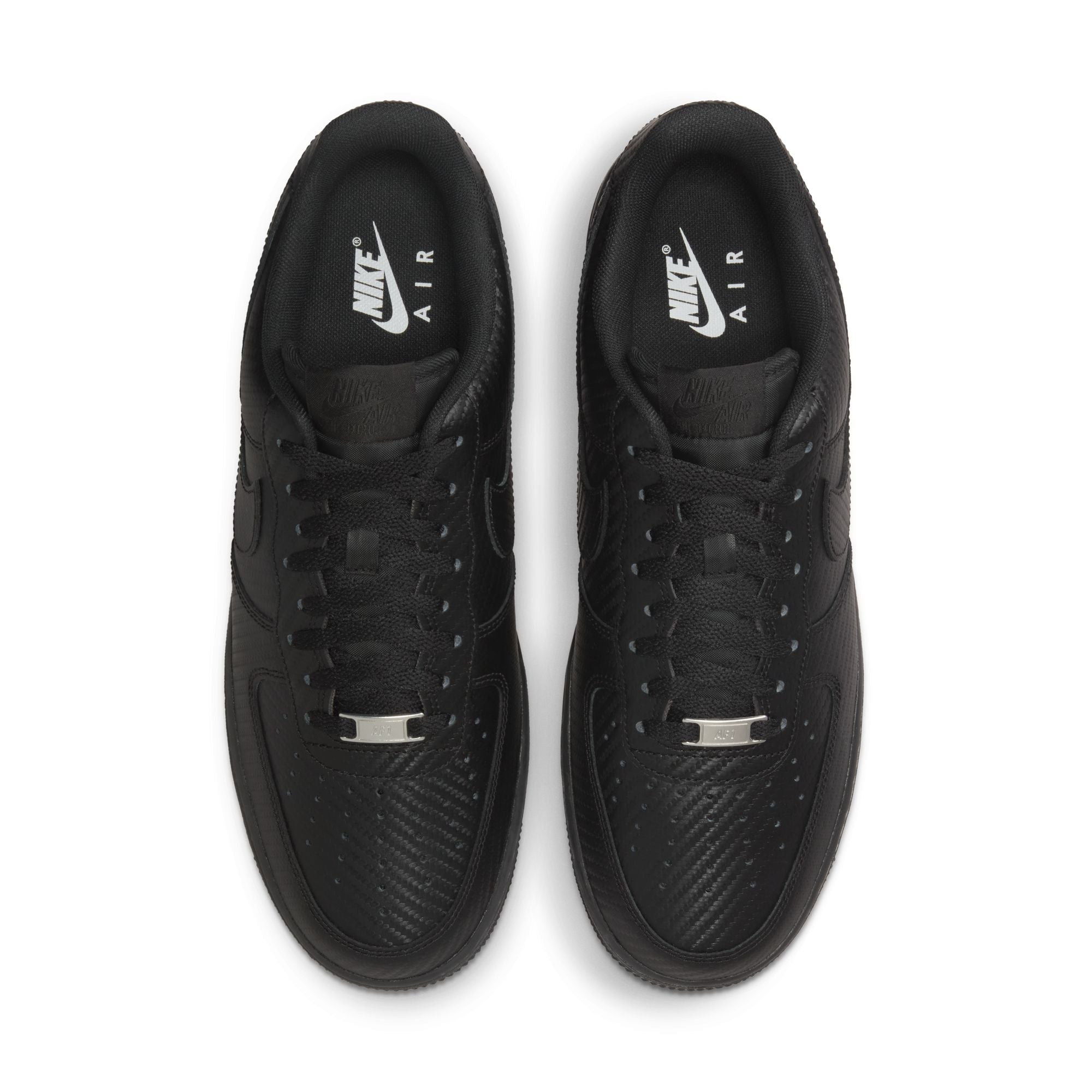 MENS NIKE AIR FORCE 1 '07 LOW (BLACK CARBON FIBER)