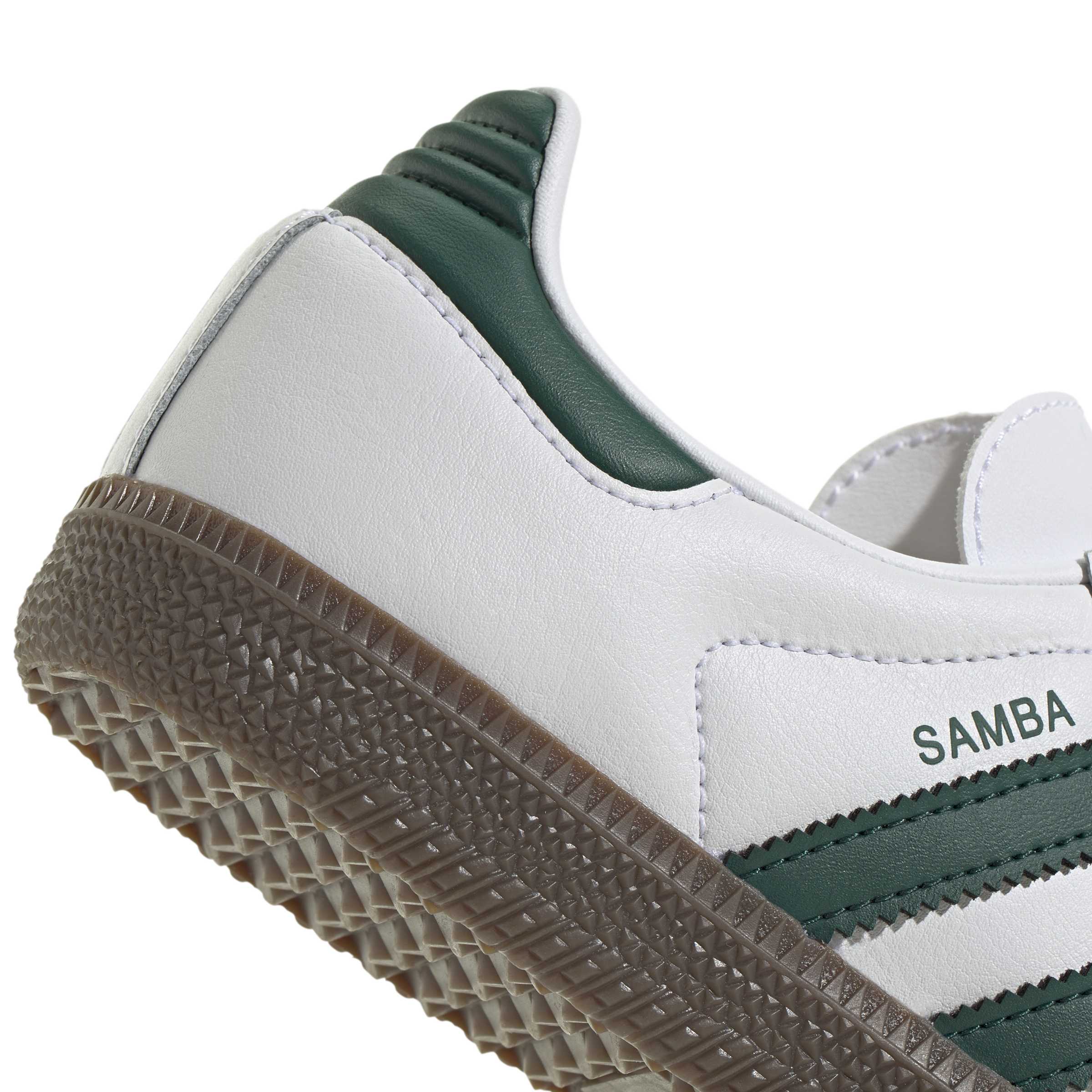 KIDS ADIDAS SAMBA J (WHITE/GREEN/GUM)