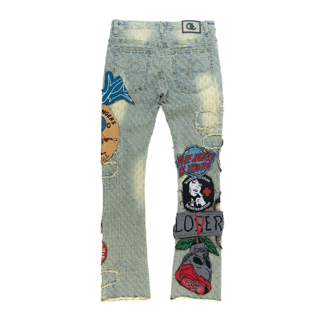 MENS FROST BRAVE HEART STACKED JEAN (DIRT)