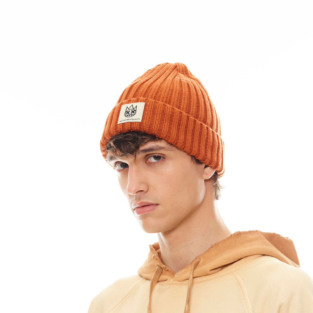 SHIMUCHAN LOGO SHIMUCHAN LOGO KNIT BEANIE (VINTAGE RUST)