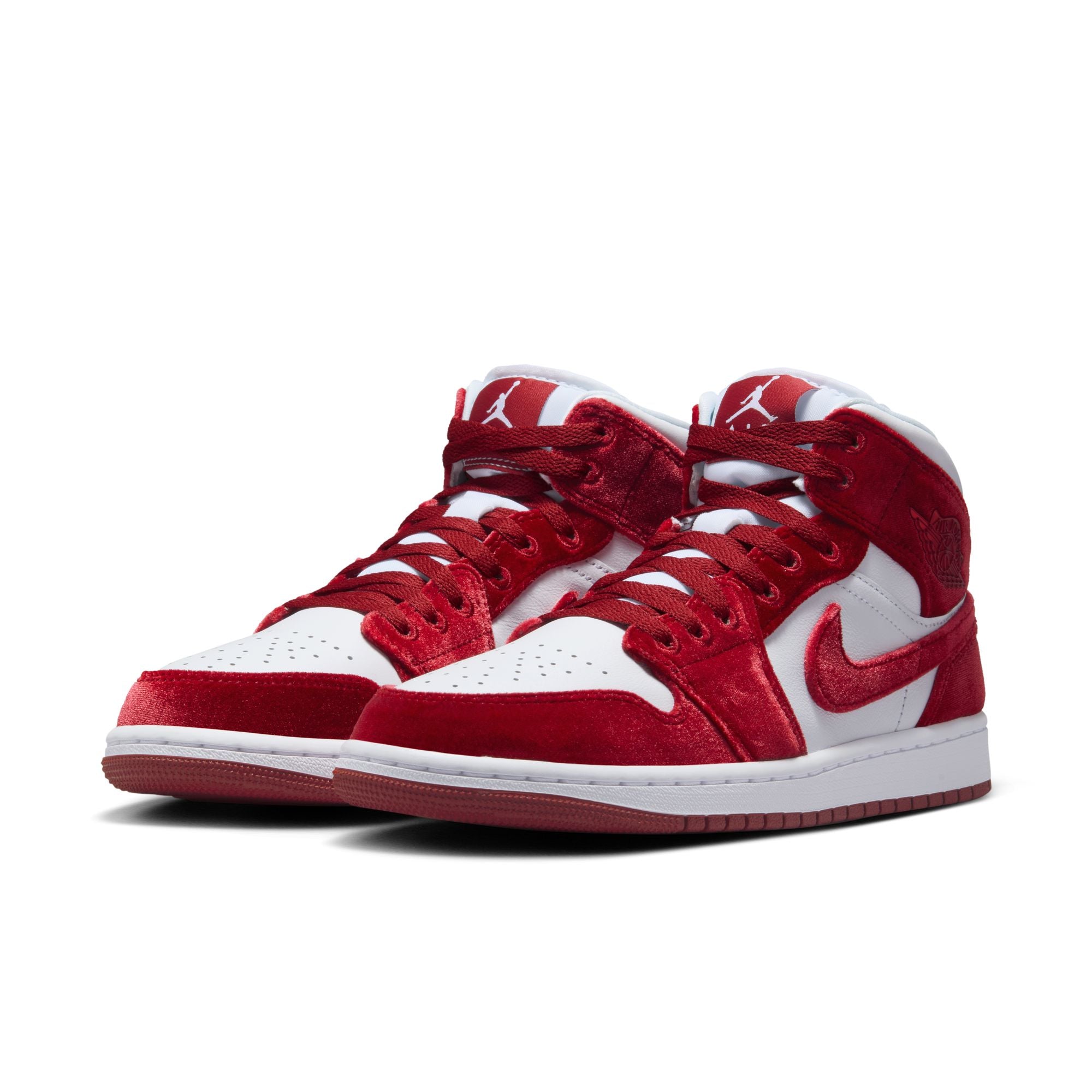 WOMENS AIR JORDAN 1 MID SE (RED VELVET)