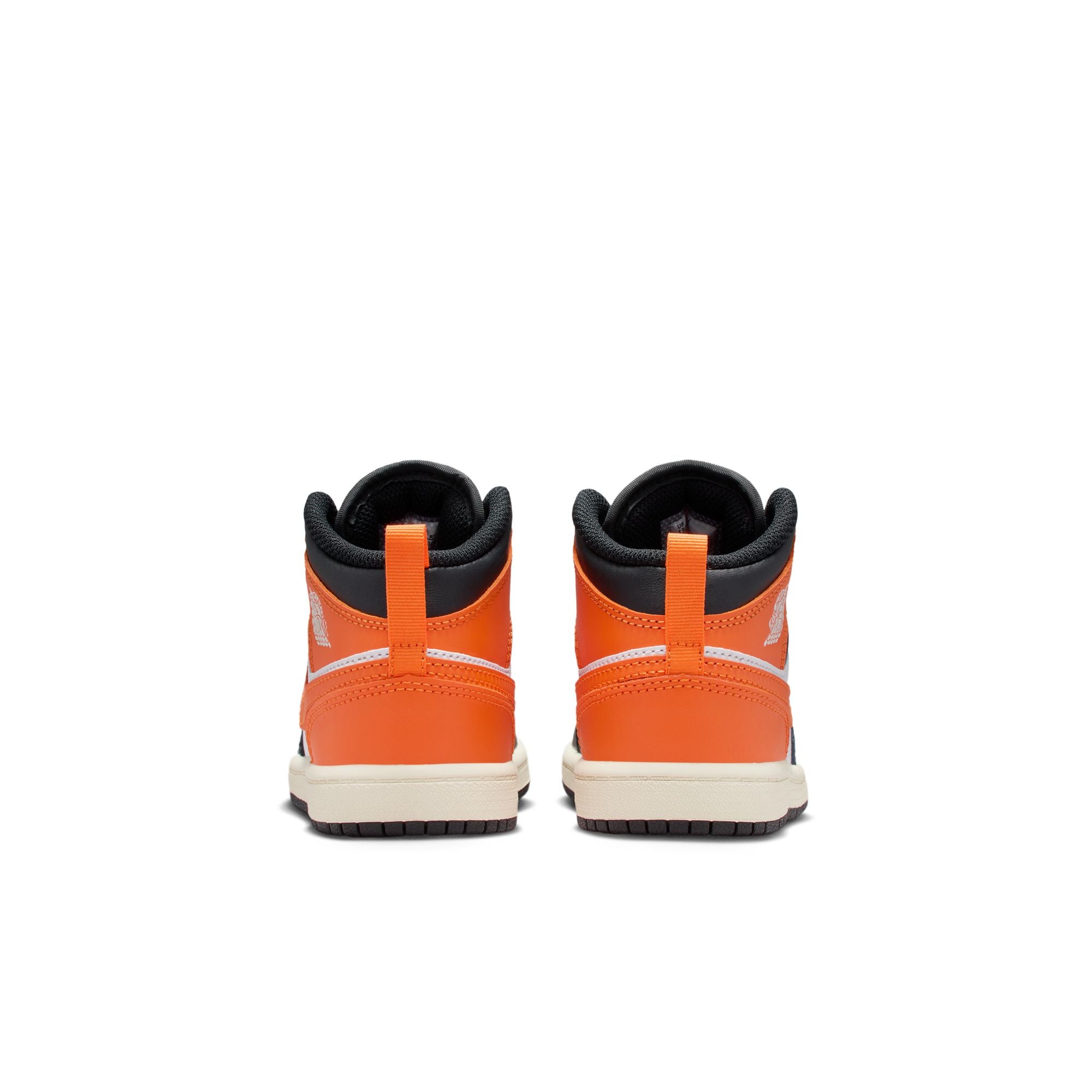 KIDS JORDAN 1 MID PS (STARFISH/BLACK/WHITE/SAIL)