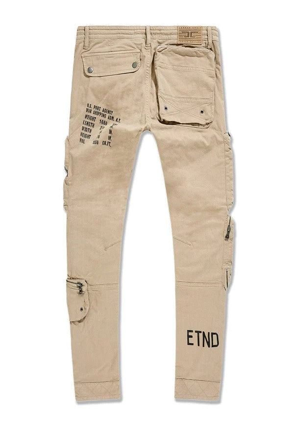 MENS JORDAN CRAIG SEAN FIT INFANTRY DIVISION CARGO PANT (KHAKI)