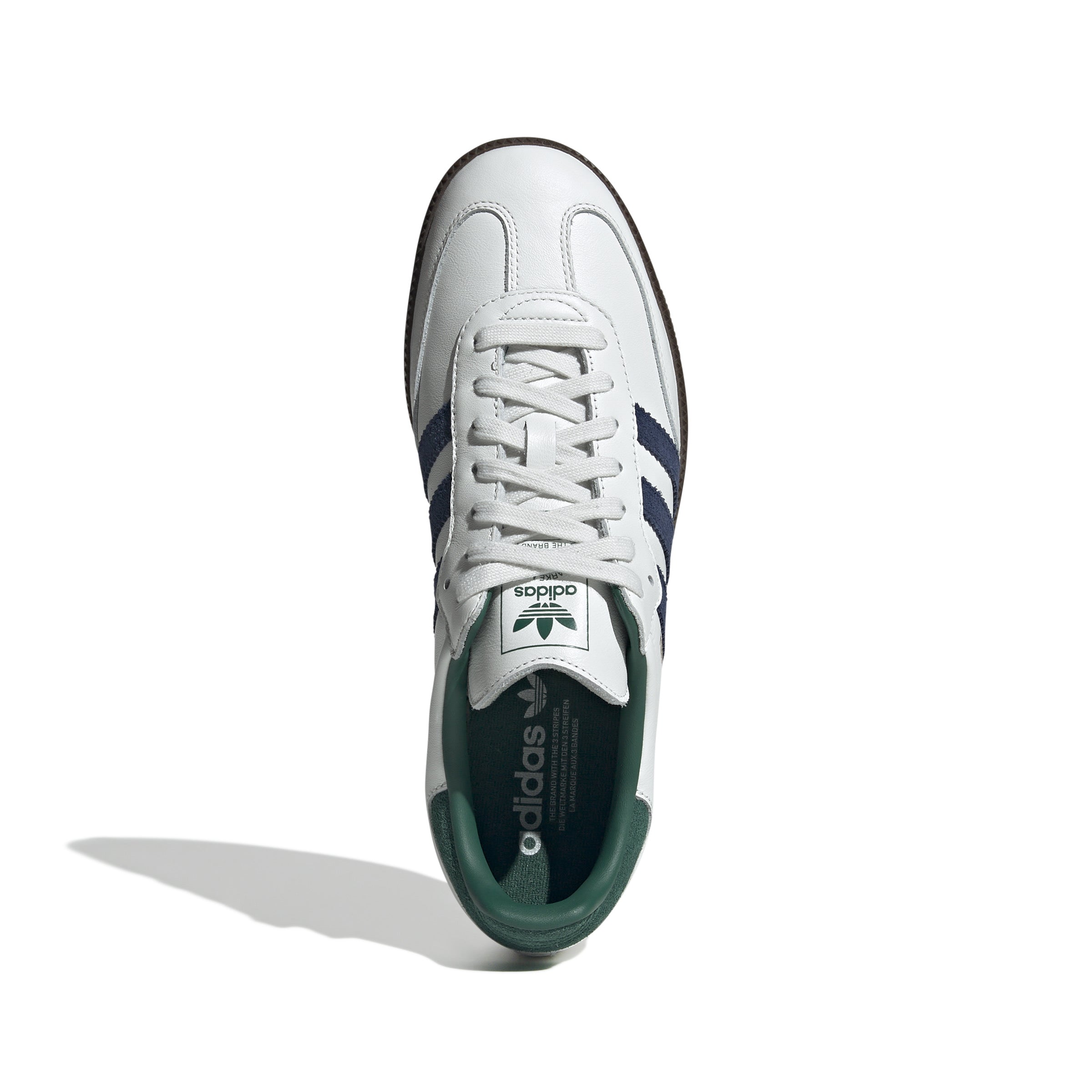 MENS ADIDAS SAMBA (Cloud White/ Black / Collegiate Green