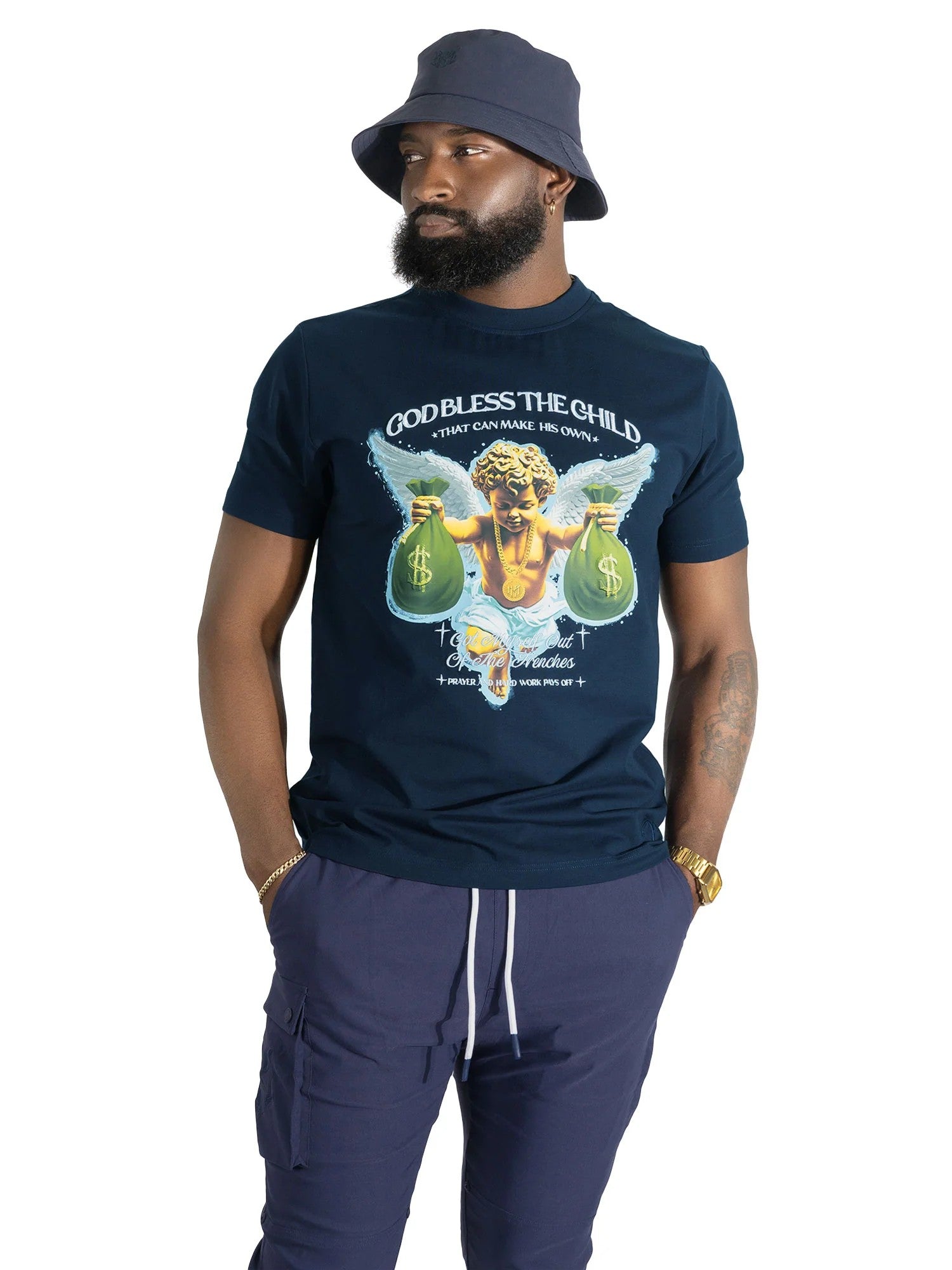 MENS MAKOBI ANGELO SHIRT (NAVY)