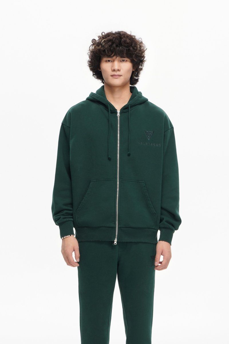 MENS VALABASAS MR. FLEECE ZIP UP (GREEN)