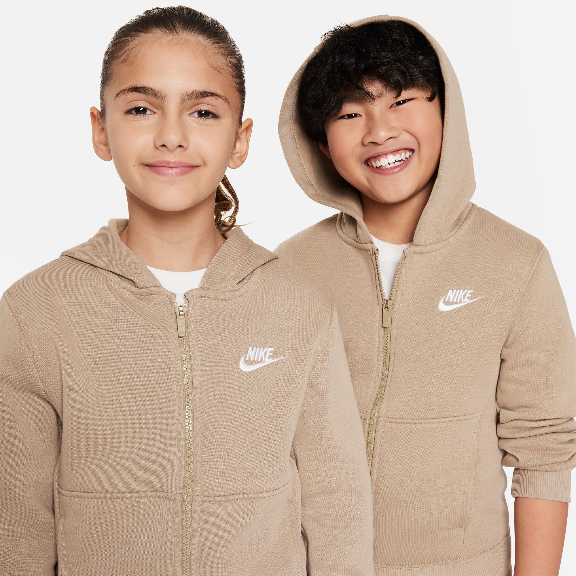 KIDS NSW CLUB FLC FZ TRACKSUIT (KHAKI/WHITE)