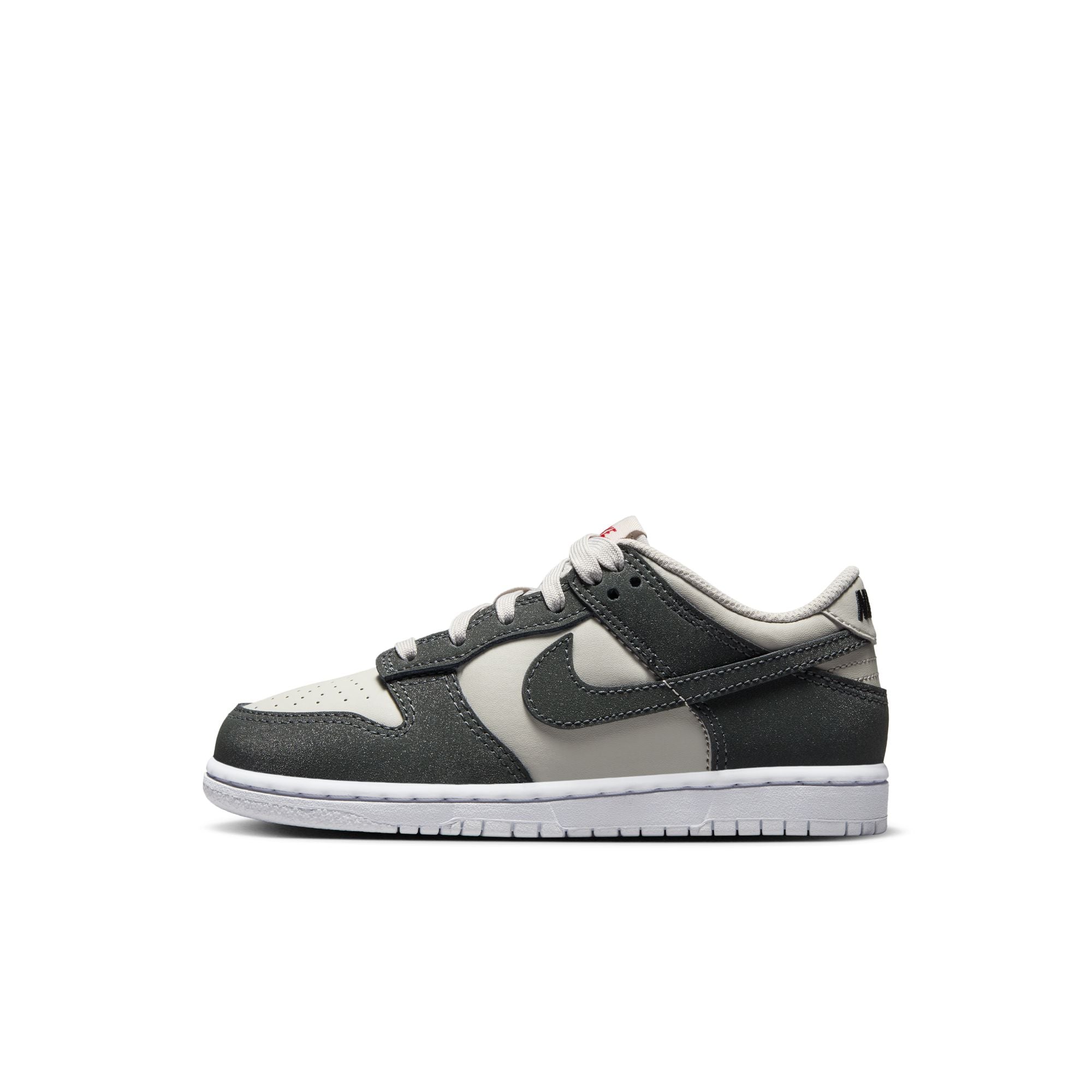 KIDS NIKE DUNK LOW HF PS (LT IRON ORE/ANTHRACITE/WHITE/GYM RED)