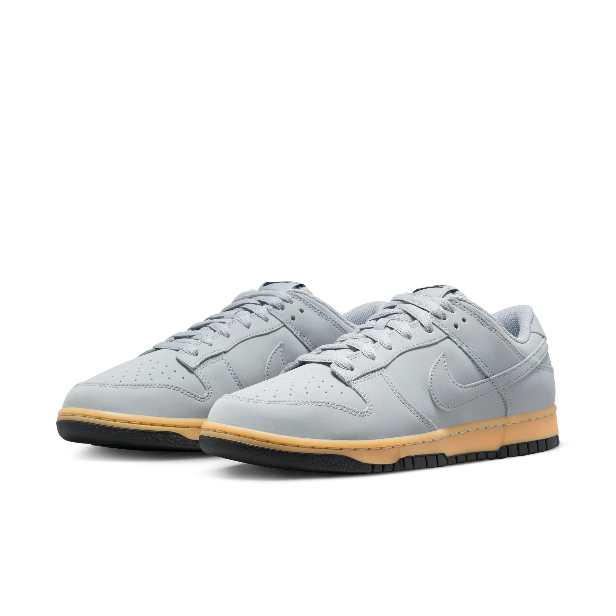 MENS NIKE DUNK LOW RETRO SE (WOLF GREY/GUM YELLOW/BLACK)