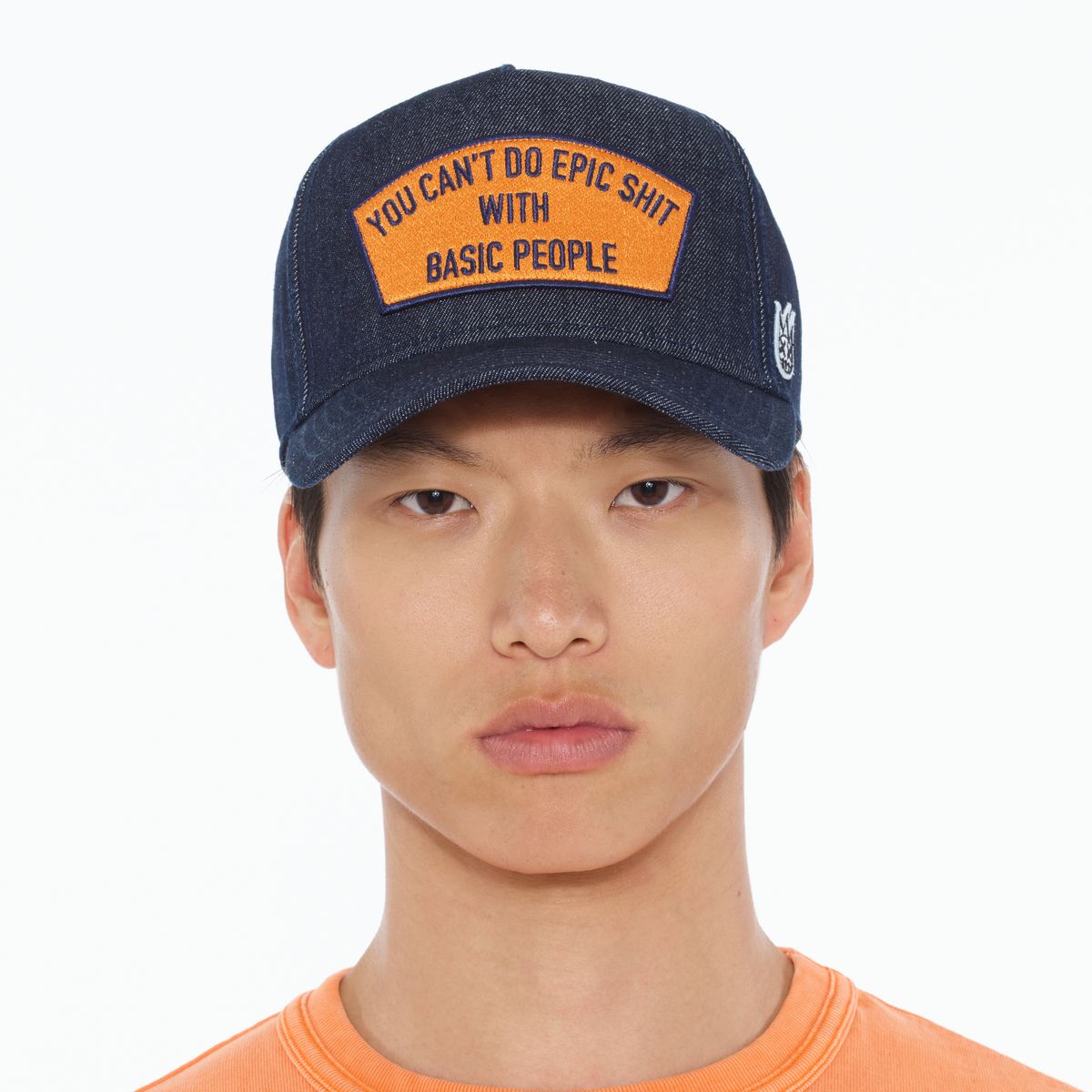 CULT EPIC SHIT DENIM TRUCKER HAT (BLUE DENIM)