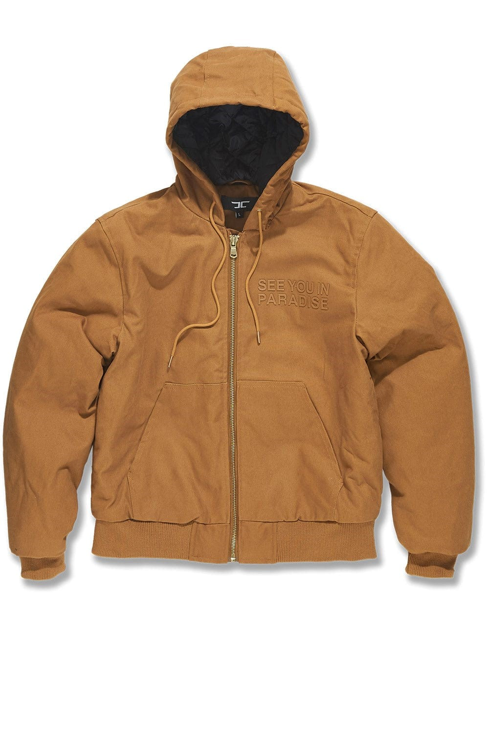 BIG MENS JORDAN CRAIG SEE YOU IN PARADISE HOODED WORK JACKET (WHEAT)