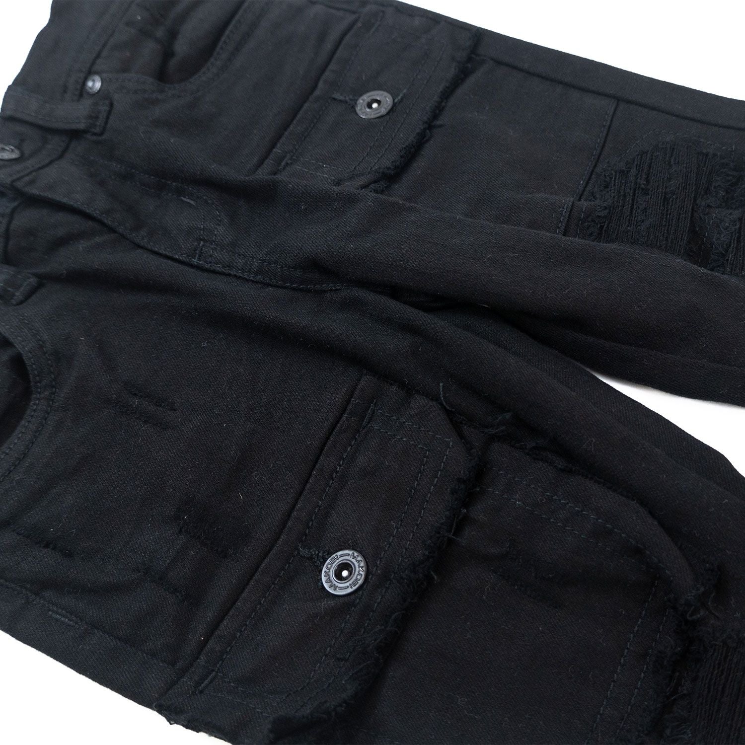 KIDS MAKOBI CESARE STACKED JEAN (BLACK/BLACK)