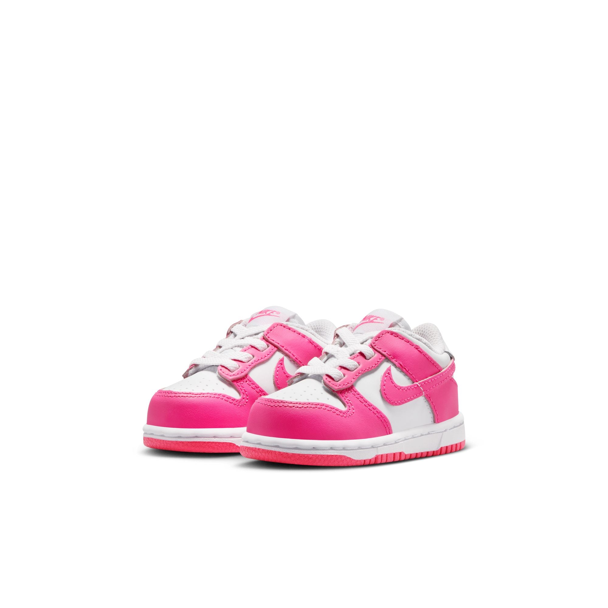 KIDS NIKE DUNK LOW TD (WHITE/LASER FUCHSIA)