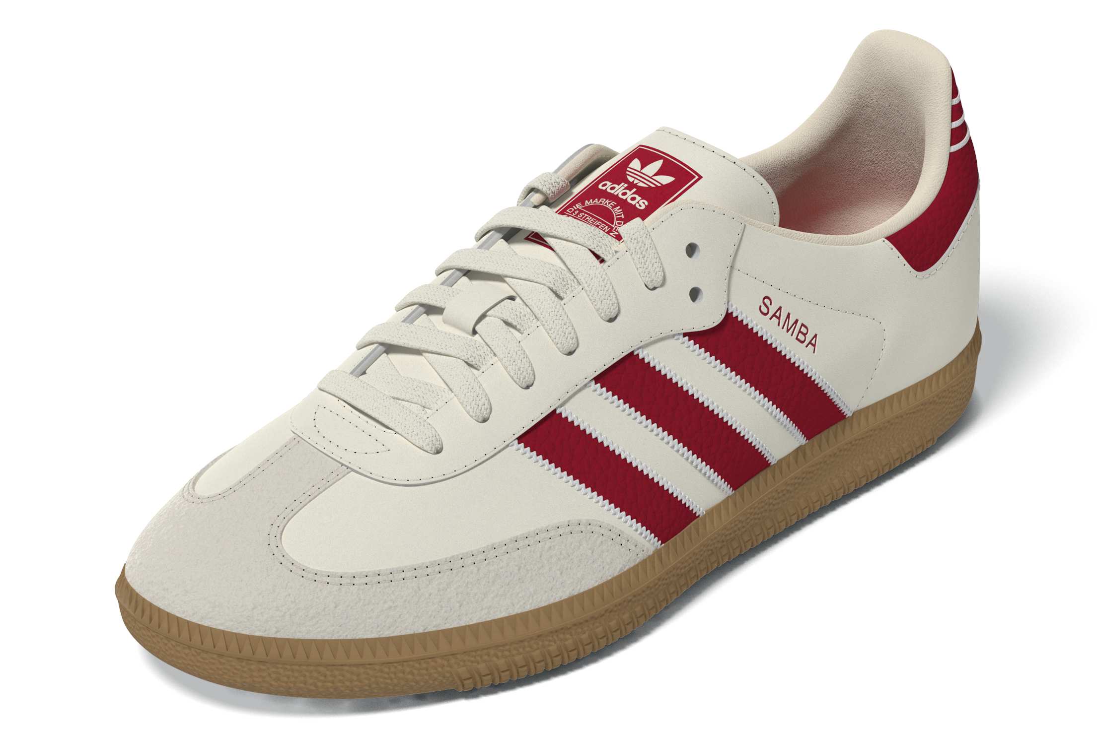 KIDS ADIDAS SAMBA OG J (OFF WHITE/RED)