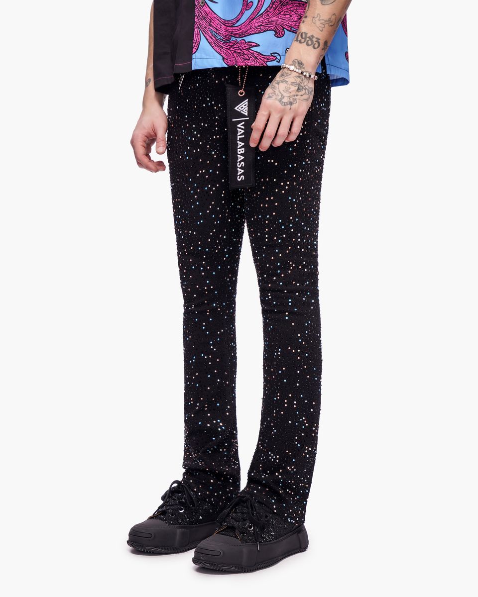 MENS VALABASAS PROVIDE STACKED JEAN (JET BLACK)