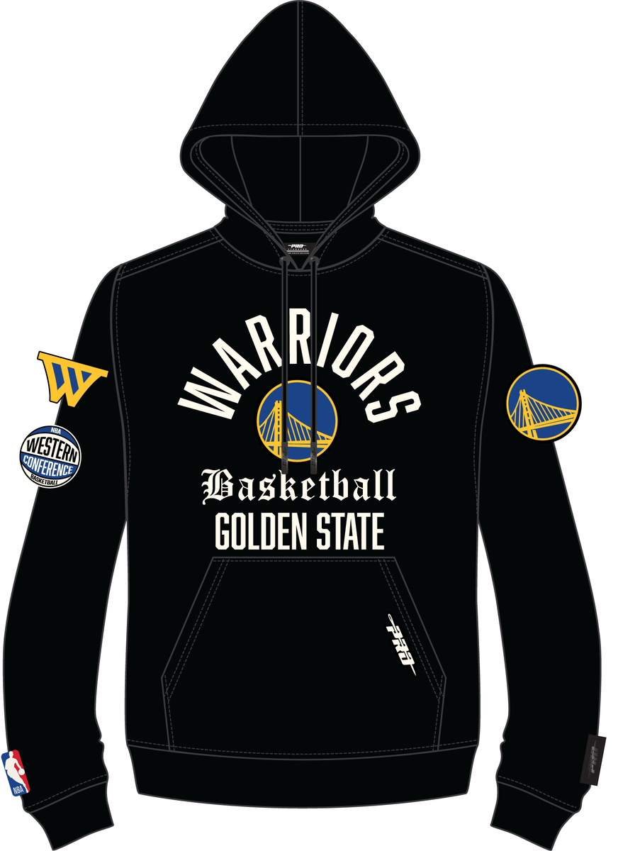MENS PRO STANDARD GOLDEN STATE WARRIORS MODERN ORIGINALS M FLC PO HOODIE (BLACK)
