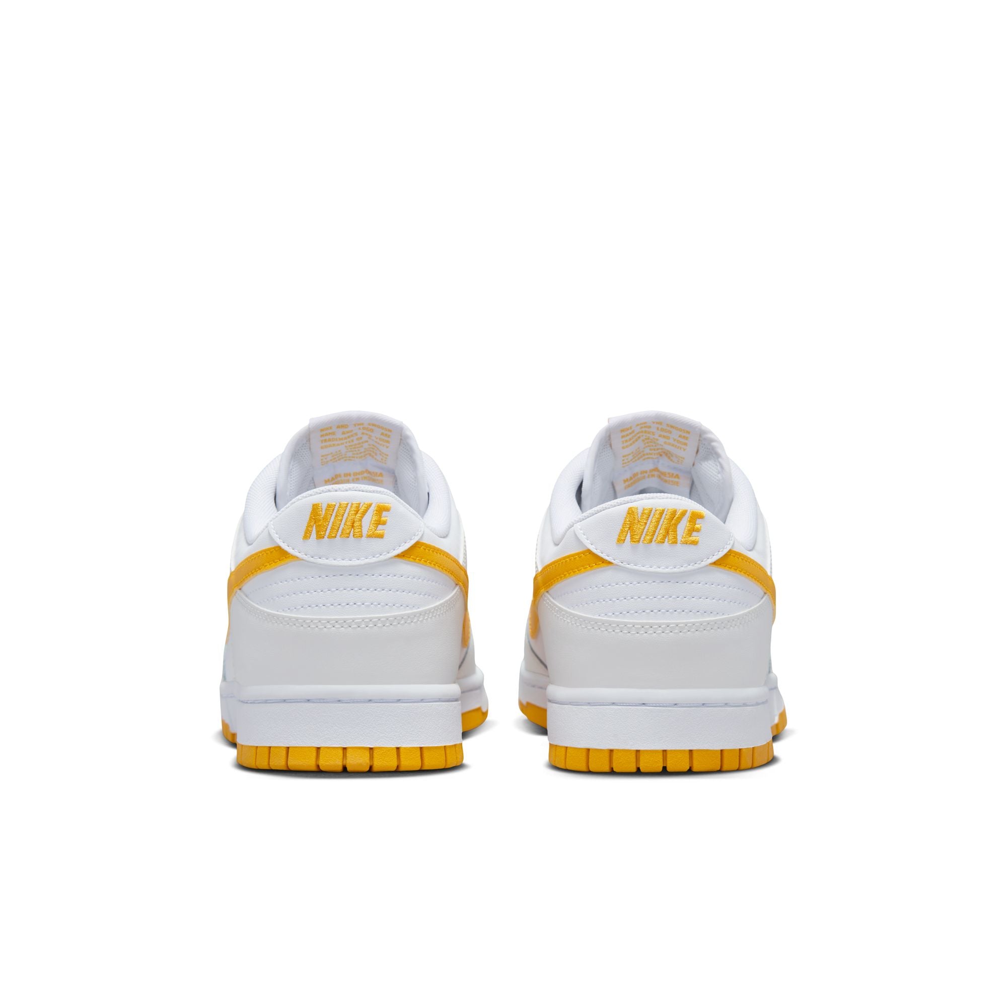 MENS NIKE DUNK LOW (WHITE/UNIVERSITY GOLD)