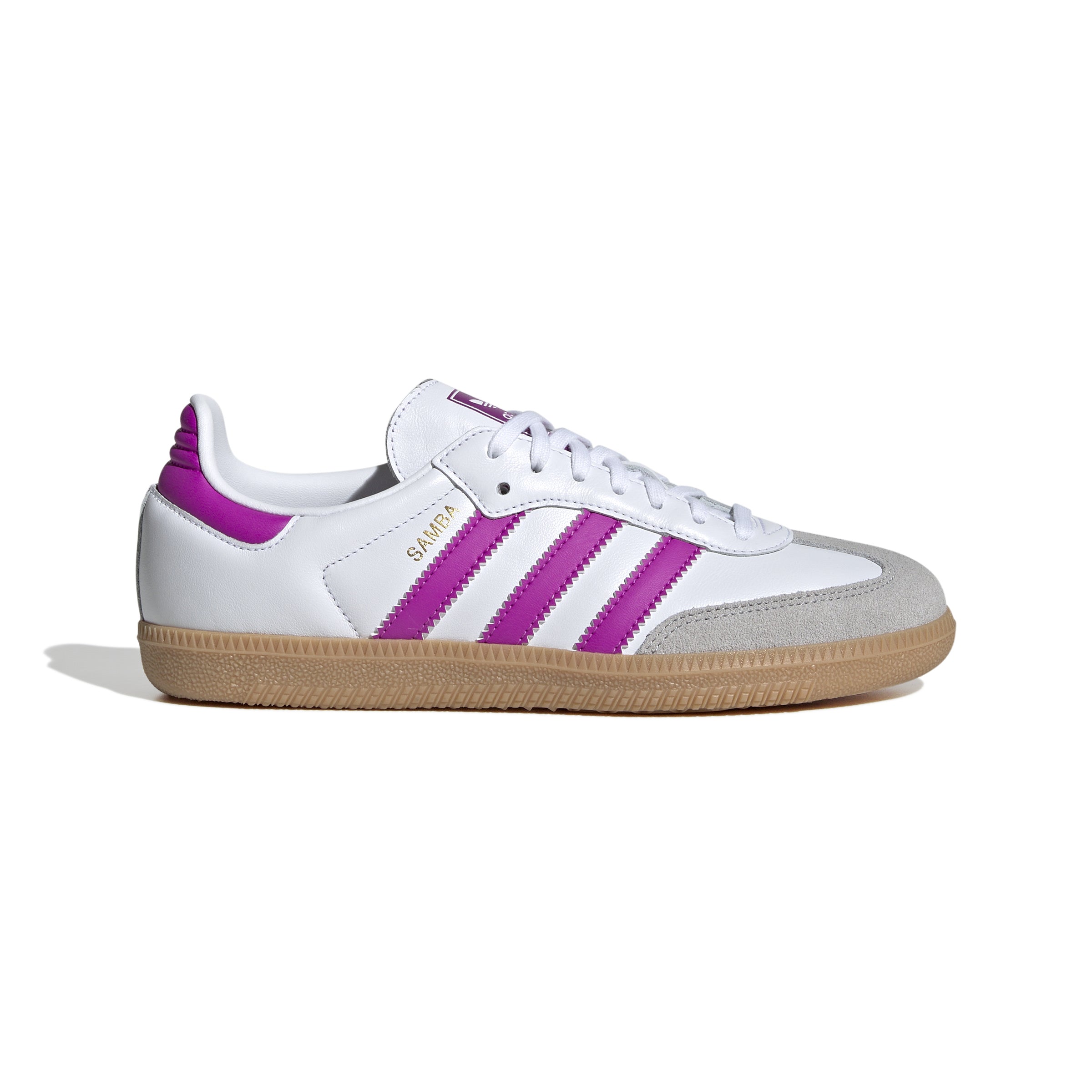 KIDS ADIDAS SAMBA OG J CLOUD WHITE PURPLE BLAST GUM