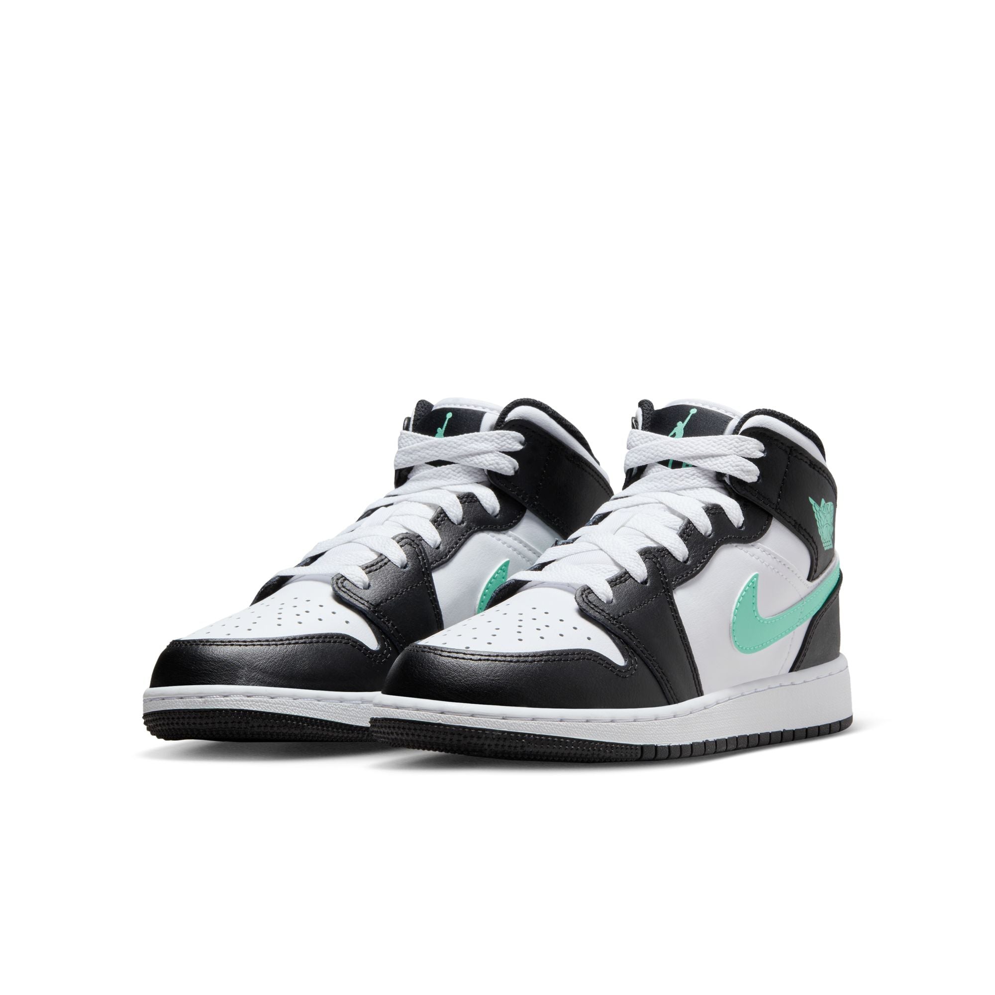 KIDS AIR JORDAN 1 MID GS (GREEN GLOW)