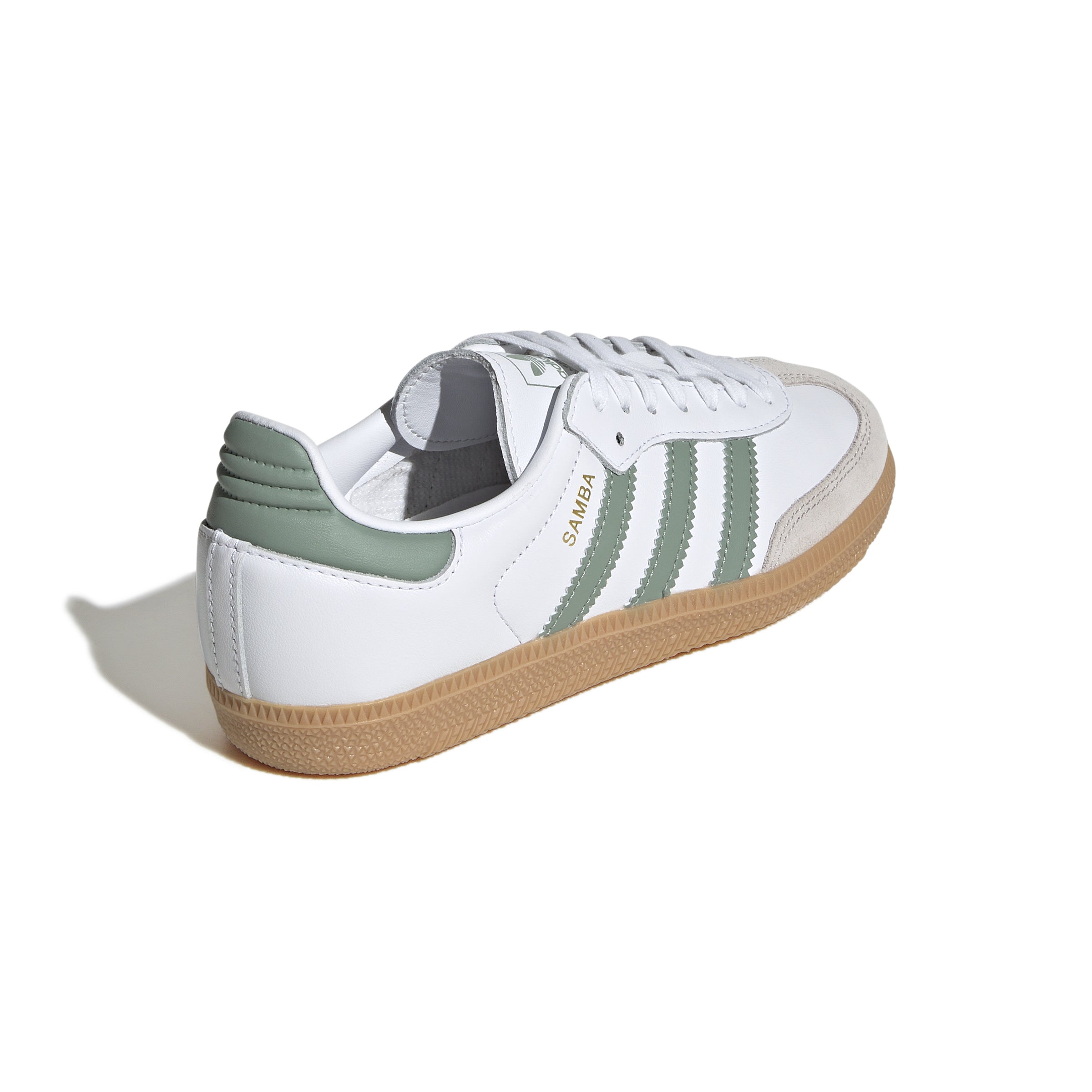 KIDS ADIDAS SAMBA OG J (WHITE/GREEN/GUM)