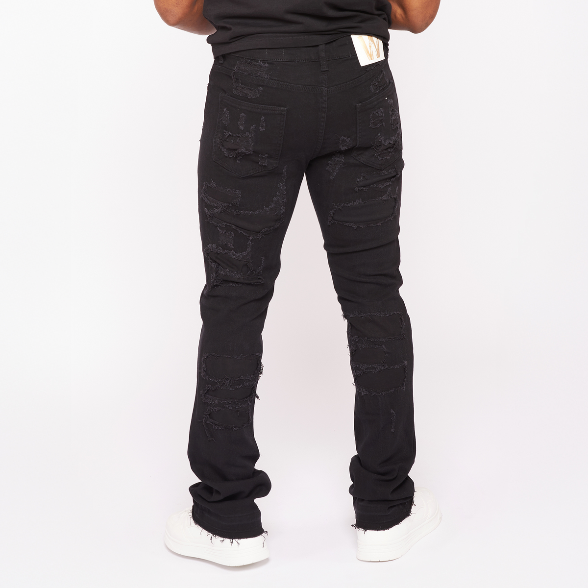 MENS W BY WAIMEA STACKED JEAN (JET BLACK)