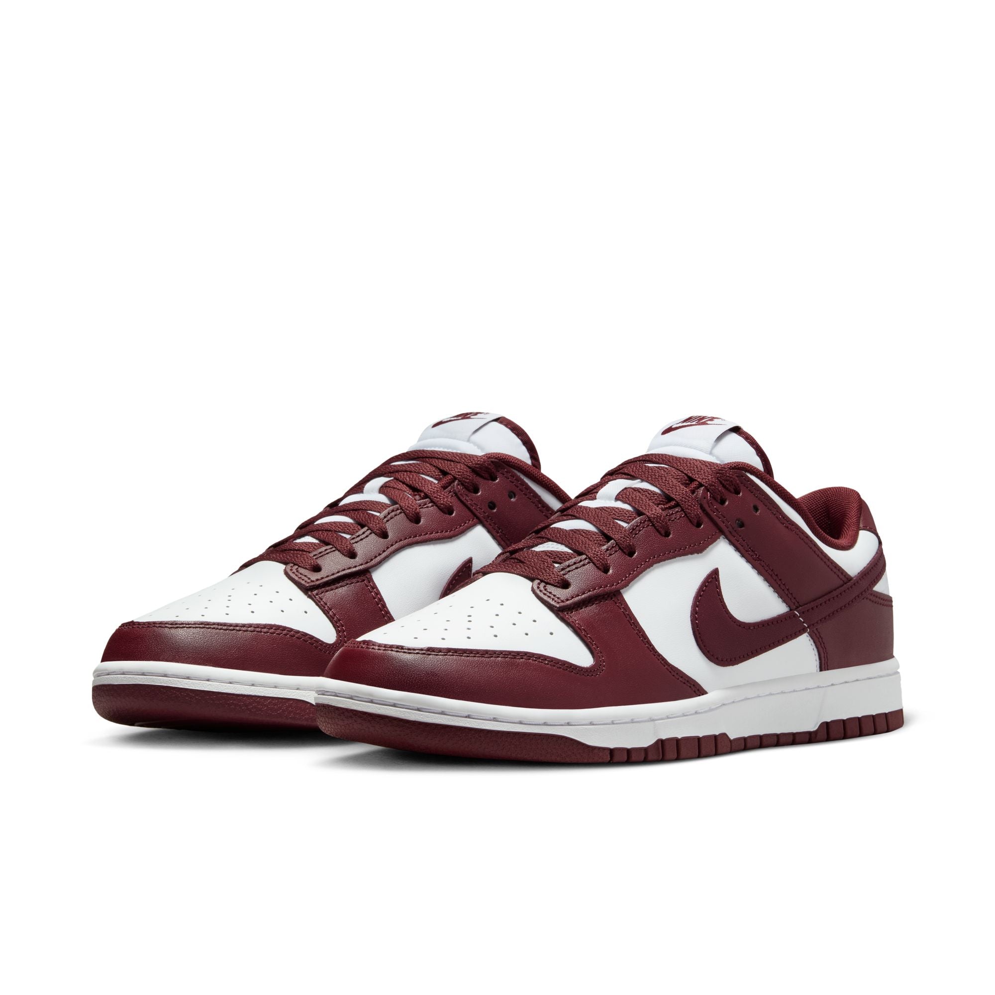 MENS NIKE DUNK LOW RETRO (WHITE/REDWOOD/GYM RED)