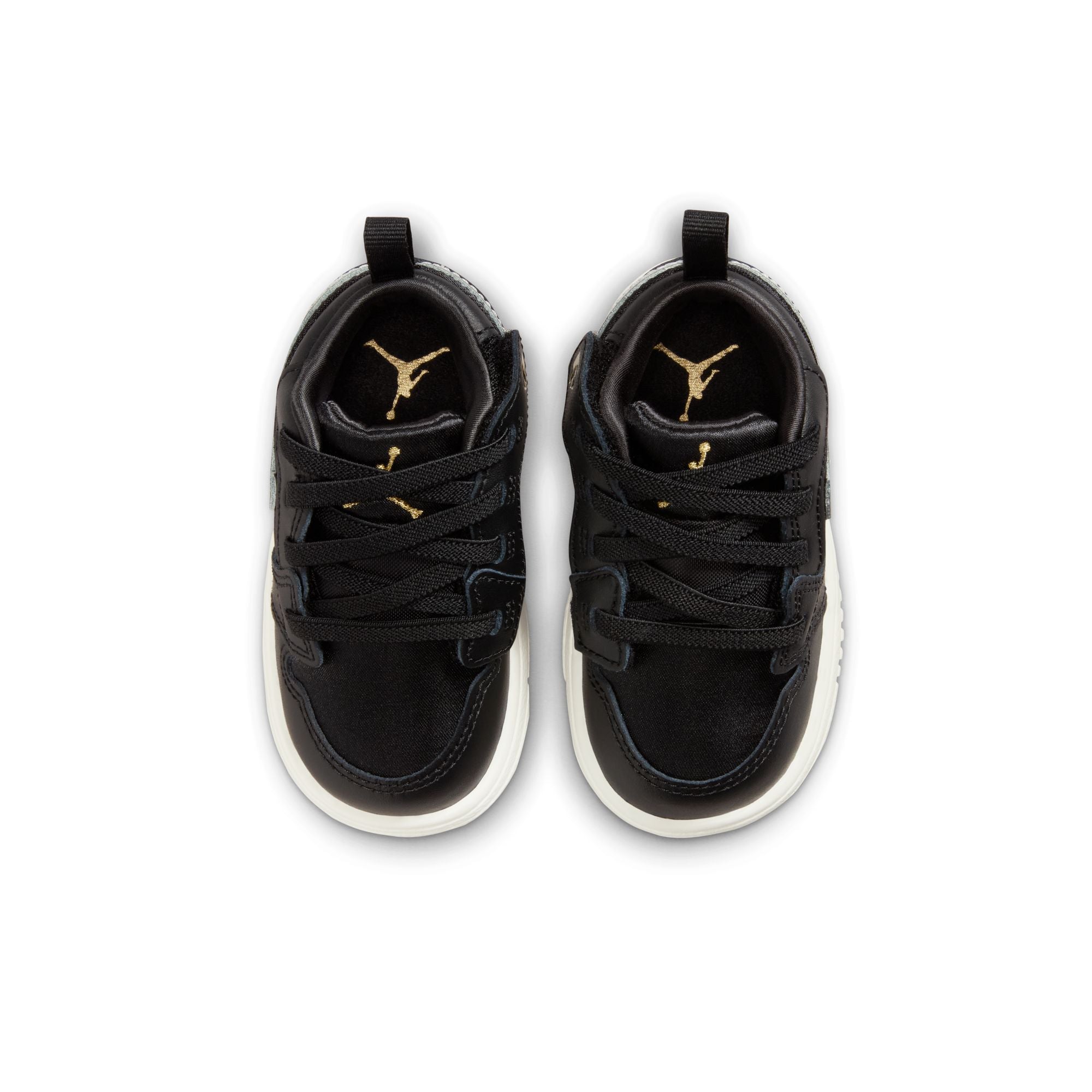 KIDS JORDAN 1 LOW ALT SE TD (BLACK/METALLIC SILVER/SAIL/METALLIC GOLD)