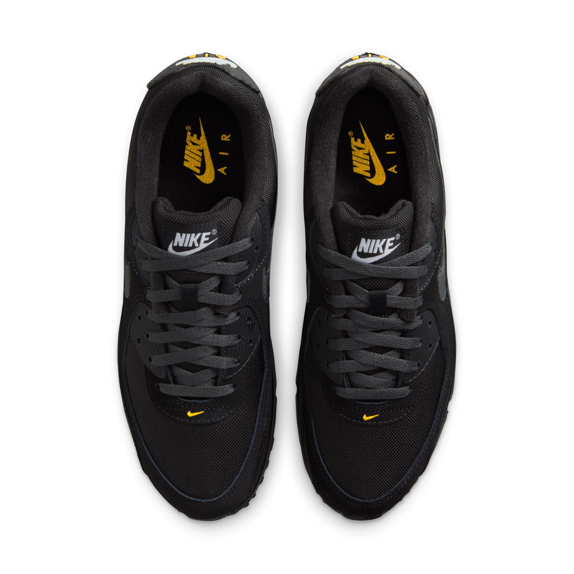 MENS NIKE AIR MAX 90 (BLACK/ANTHRACITE/UNIVERSITY GOLD/WHITE)