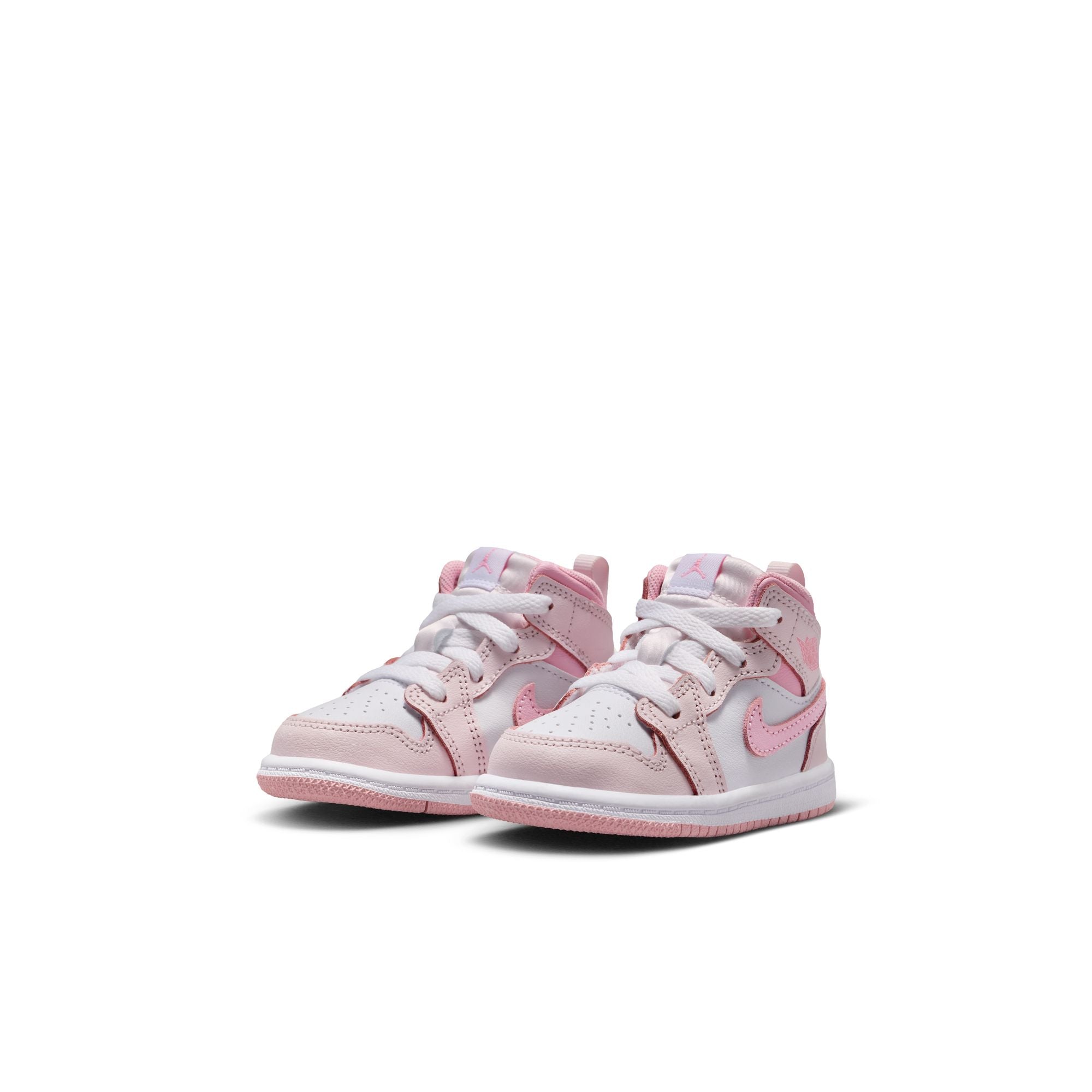KIDS JORDAN 1 MID TD (PEARL PINK/MED SOFT PINK/WHITE)