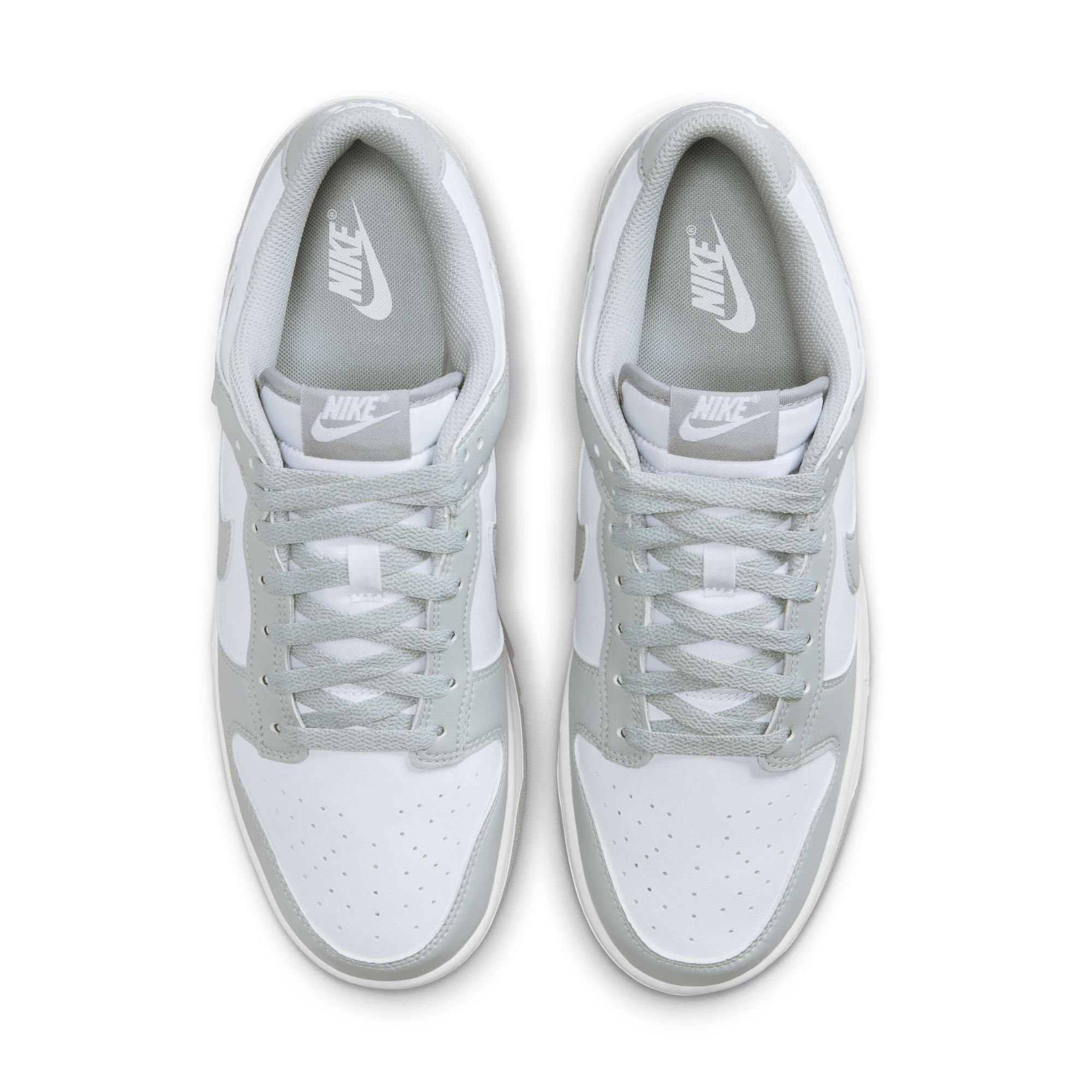 MENS NIKE DUNK LOW RETRO (WHITE/LT SMOKE GREY)