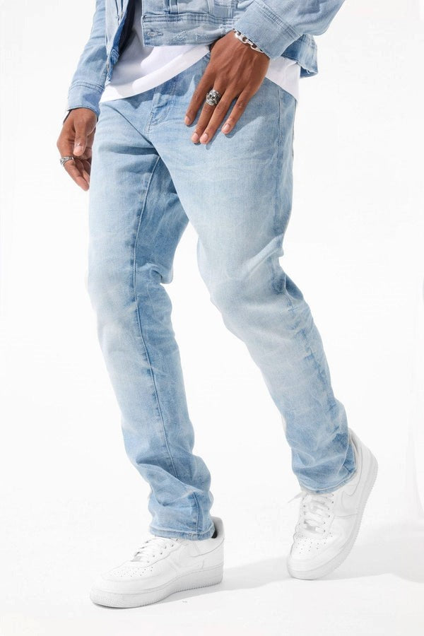 MENS JORDAN CRAIG COLLINS FIT MEADOWLANDS PURE DENIM (LIGHTNING BLUE)