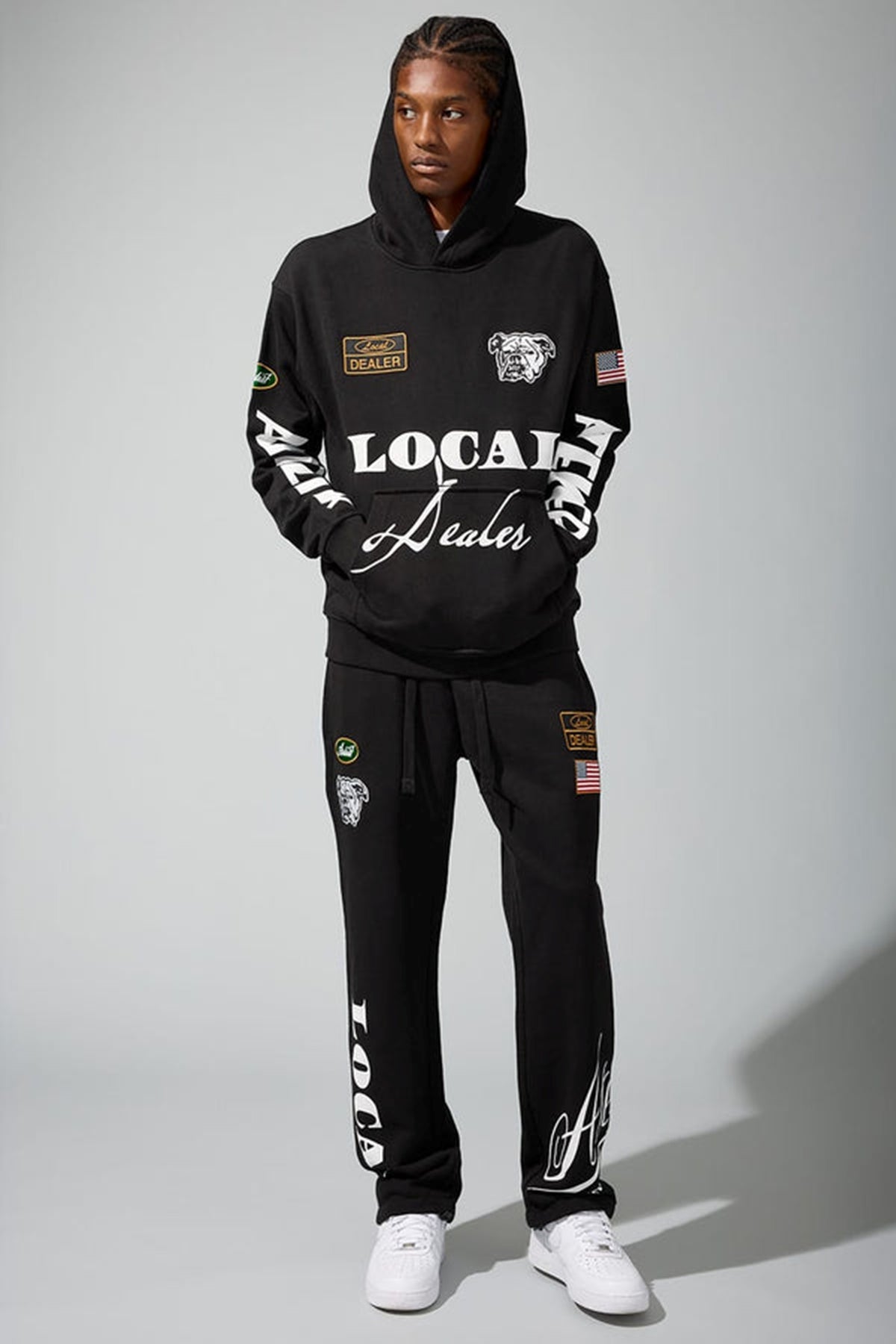 MENS JORDAN CRAIG ATELIER PULLOVER HOODIE SET (BLACK)