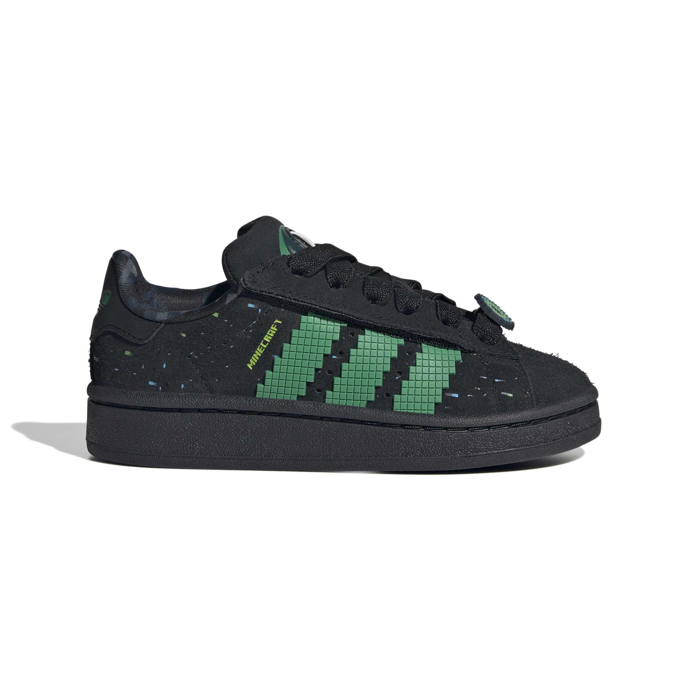 KIDS ADIDAS MINECRAFT CAMPUS 00s CF EL C (CORE BLACK / SEMI COURT GREEN / SEMI SOLAR GREEN)