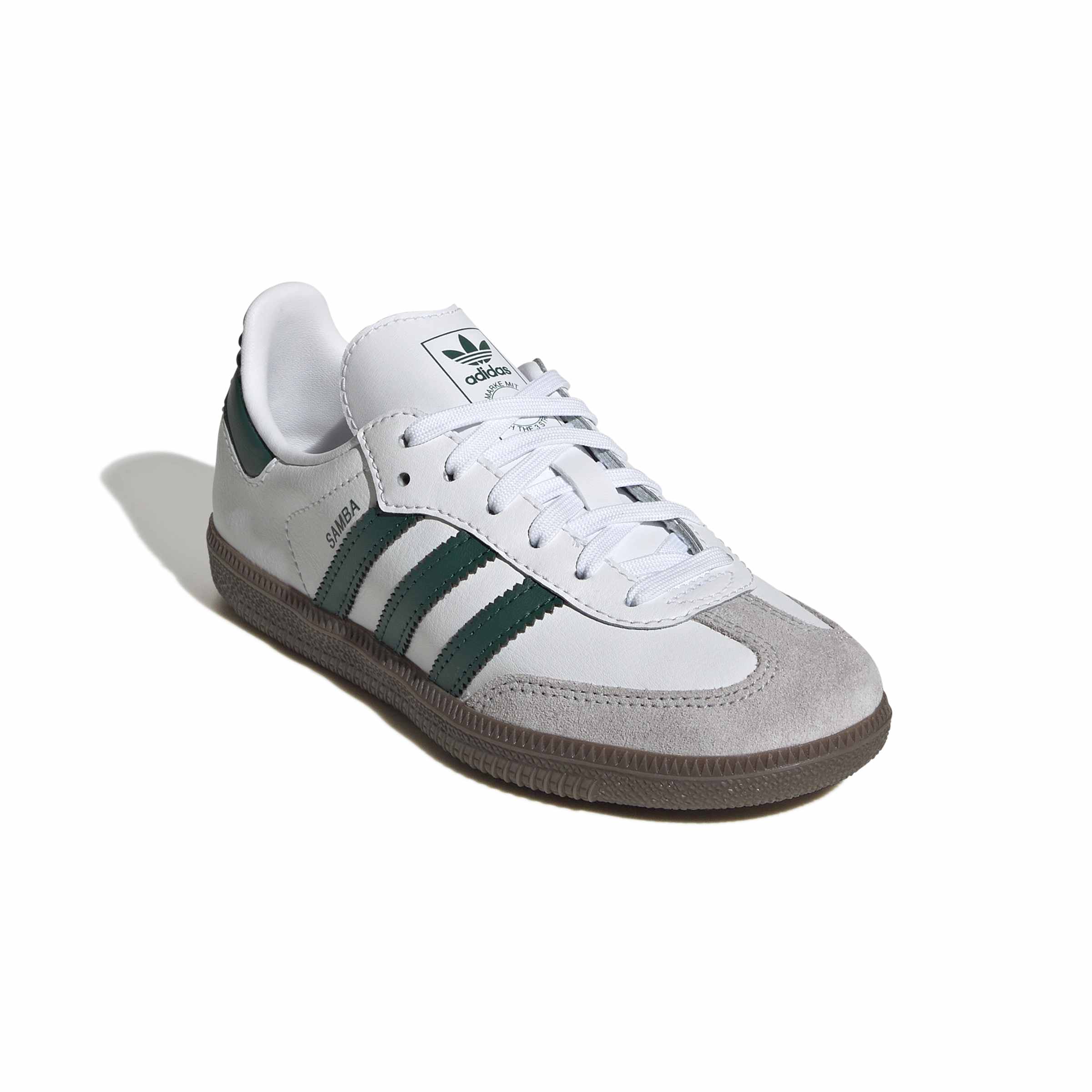 KIDS ADIDAS SAMBA C (WHITE/GREEN/GUM)