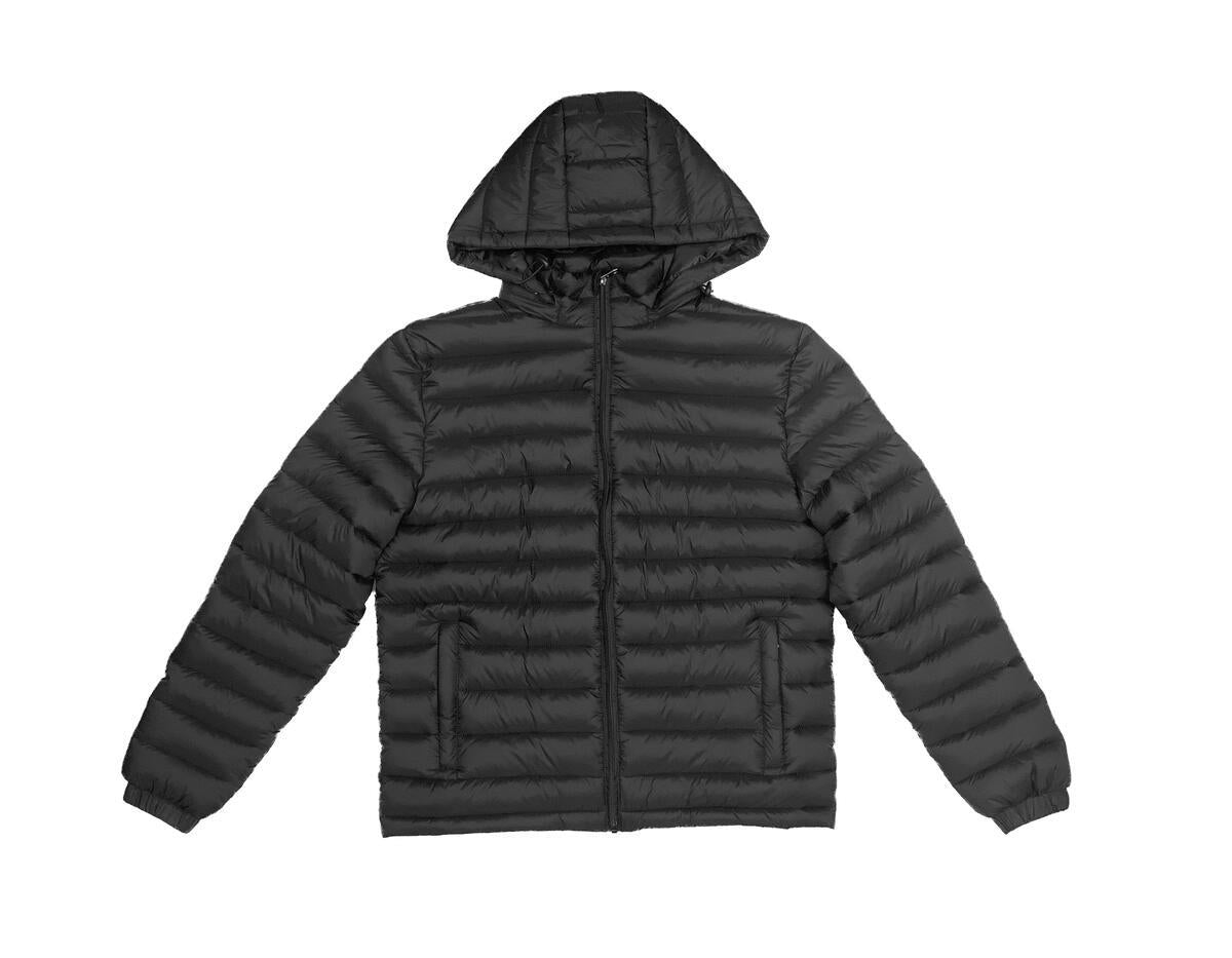 MENS M. SOCIETY DETACHABLE HOODED BUBBLE JACKET (BLACK)