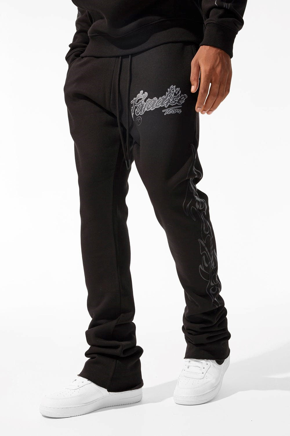 MENS JORDAN CRAIG PARADISE TOUR STACKED SWEATPANTS (NOIR)