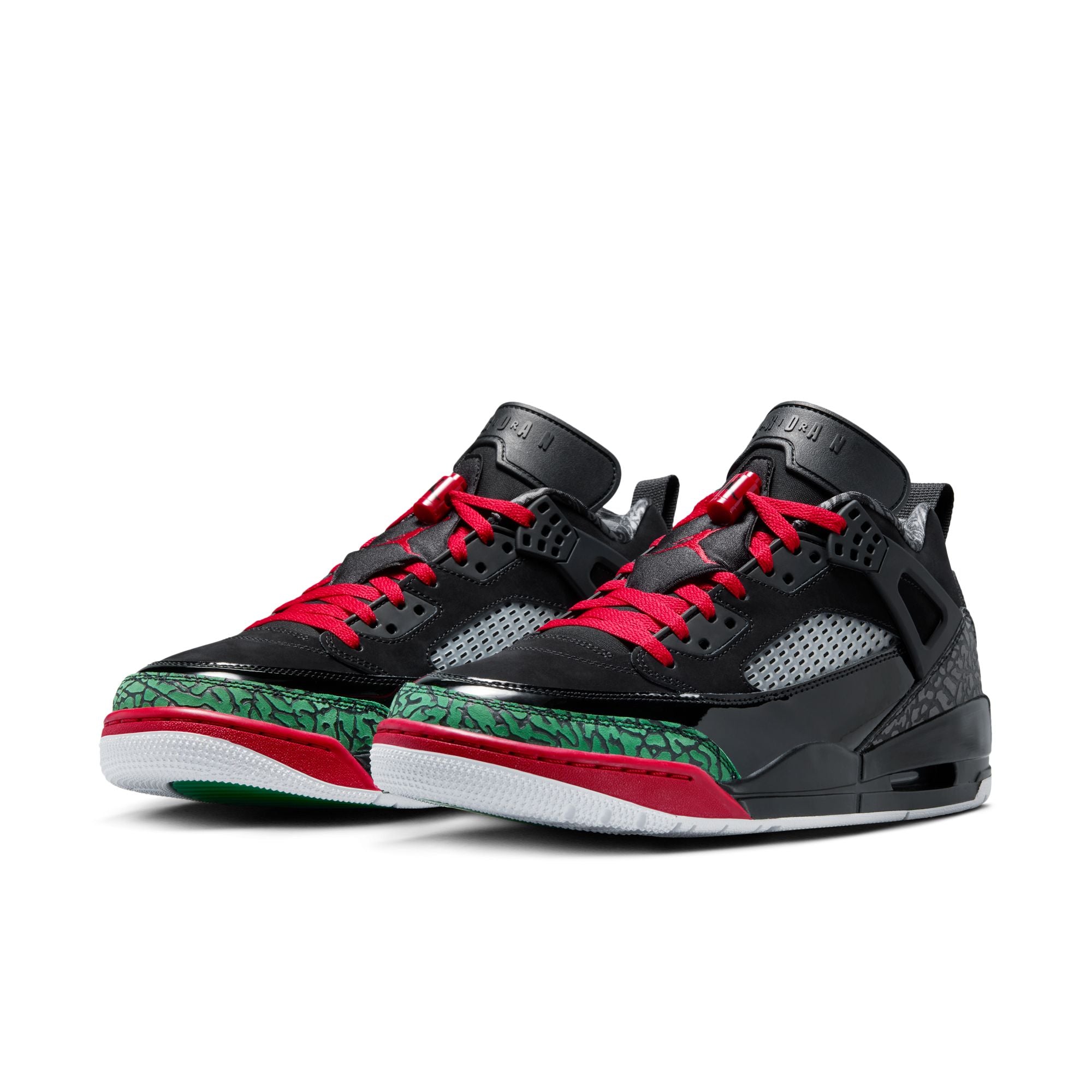 MENS JORDAN SPIZIKE LOW (BLACK/VARSITY RED/CLASSIC GREEN/WHITE)