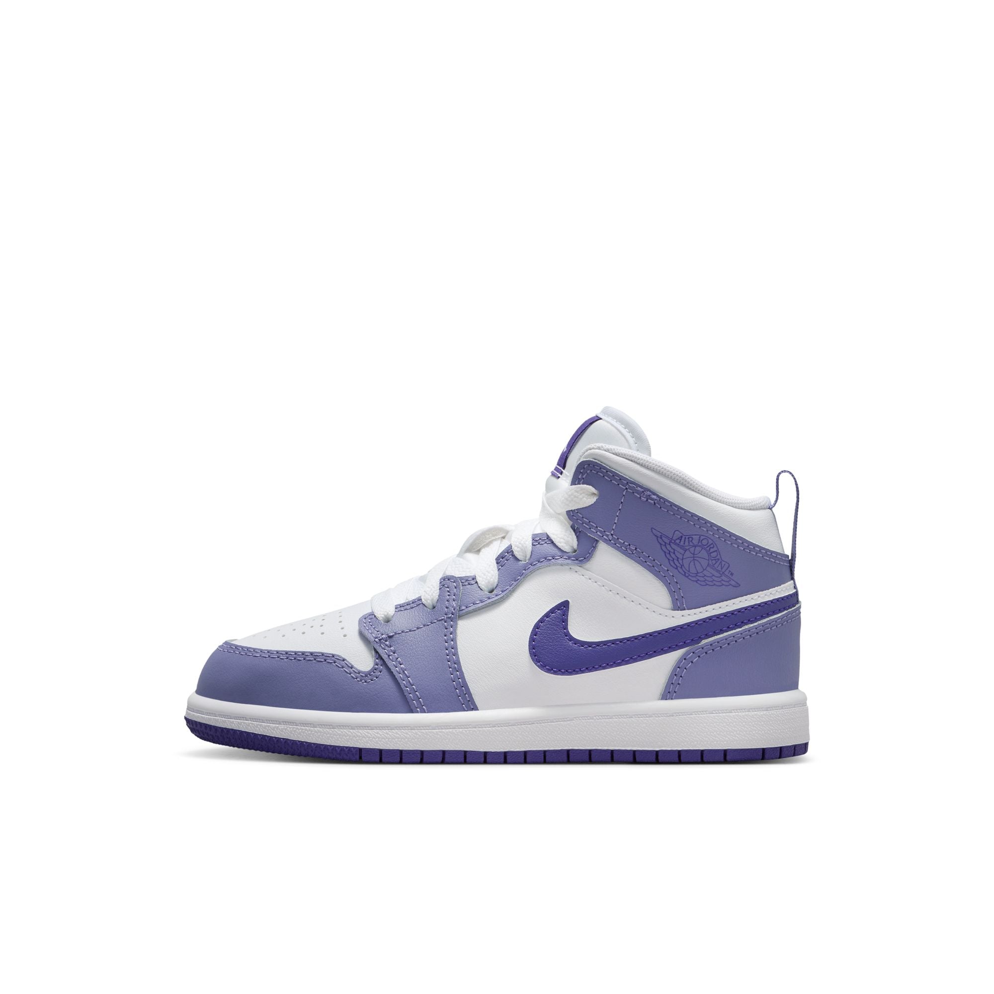 KIDS JORDAN 1 MID PS (DUSTY AMETHYST/COURT PURPLE/WHITE)