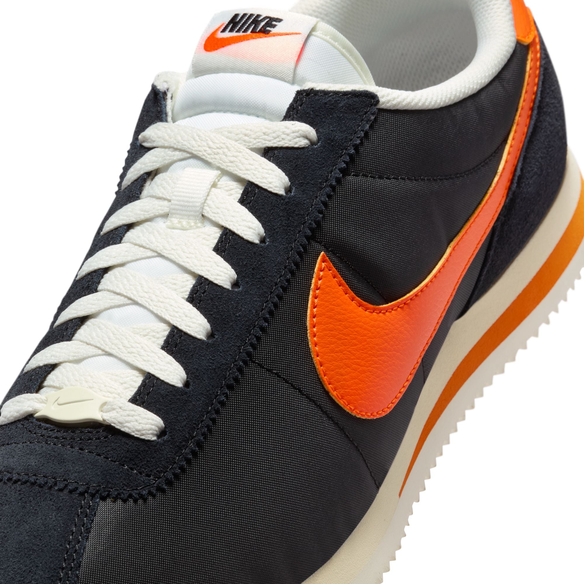 MENS NIKE CORTEZ TXT (BLACK/SAFETY ORANGE/SAIL/MUSLIN)