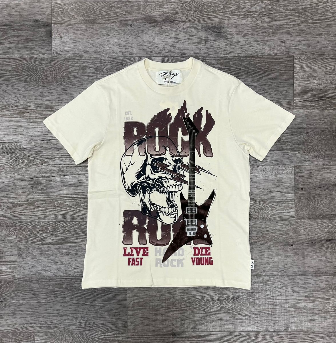 MENS BLACK KEYS ROCK & ROLL T-SHIRT (OFF WHITE)