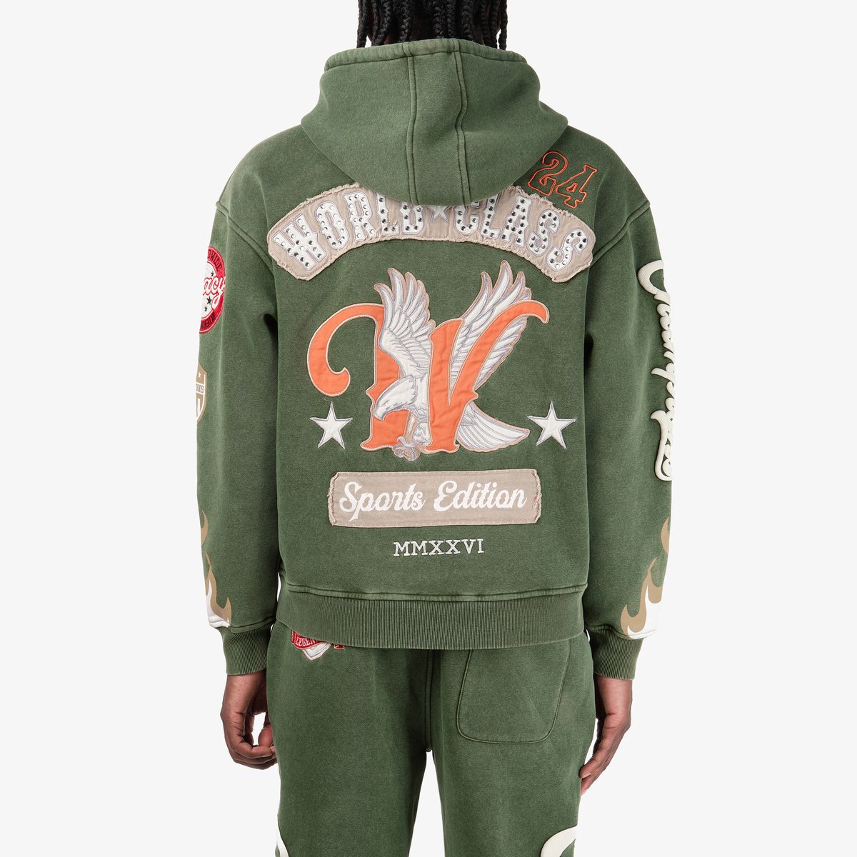 MENS COPPER RIVET WORLD CLASS CHAMPION FZ WARMUP (OLIVE)