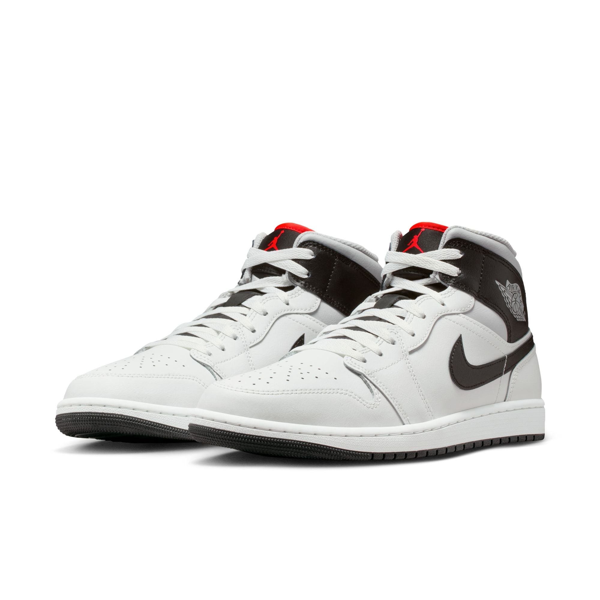 MENS AIR JORDAN 1 MID (SUMMIT WHITE/BLACK/NEUTRAL GREY)