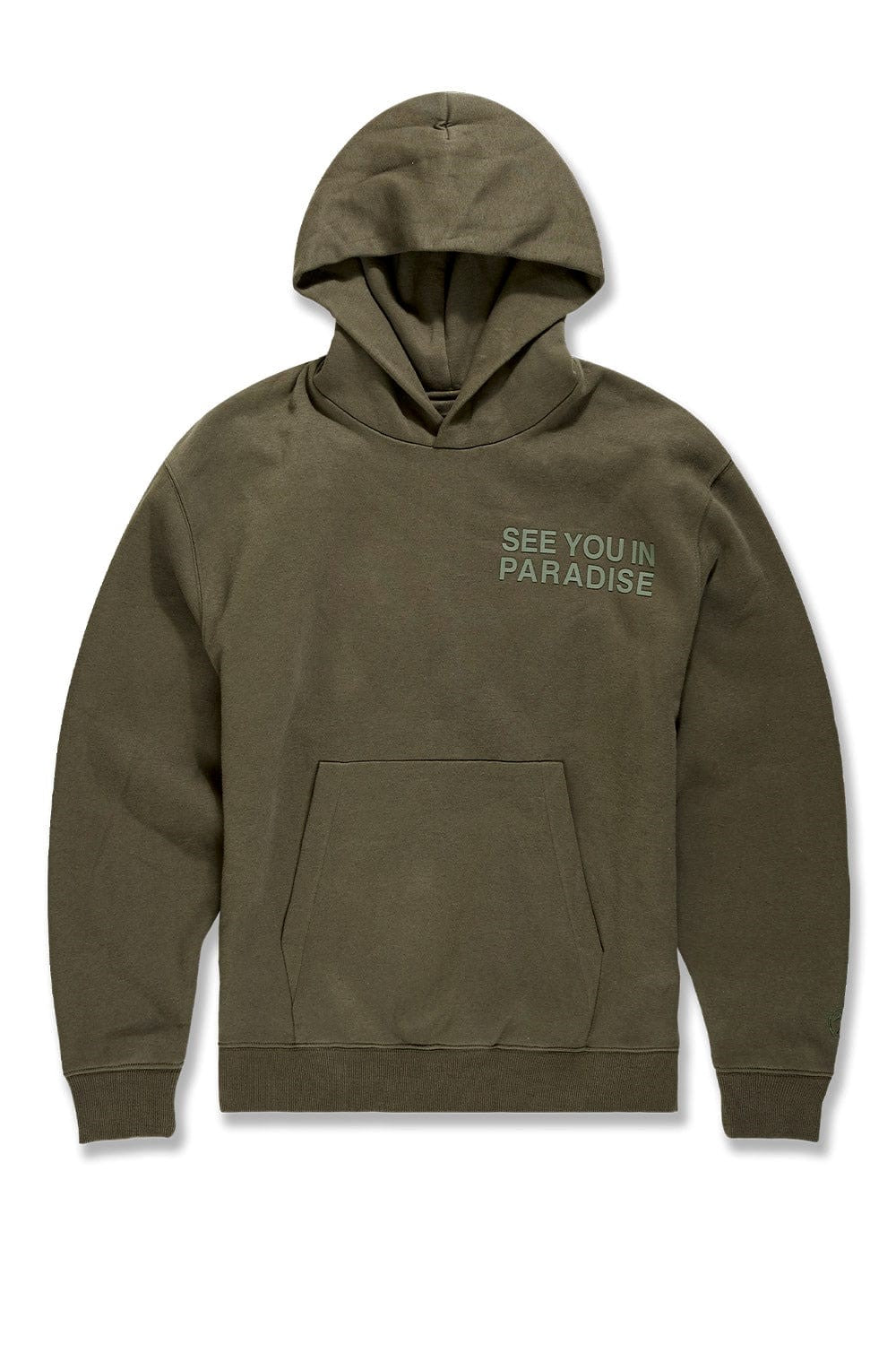 MENS JORDAN CRAIG PARADISE TONAL PULLOVER HOODIE (OLIVE)