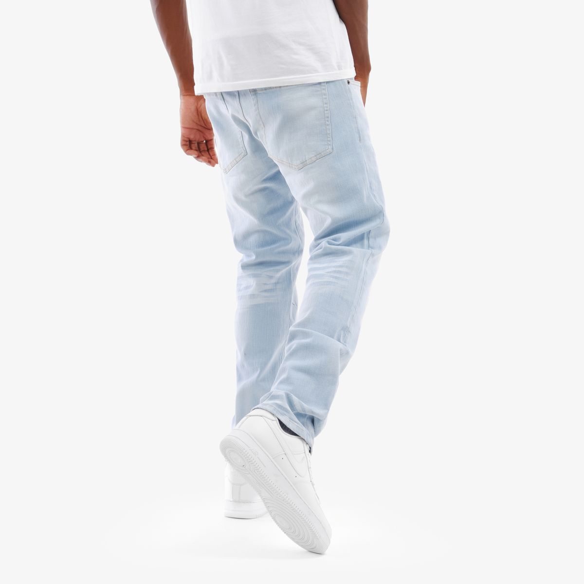 MENS COPPER RIVET SLIM FIT PREMIUM WASHED JEAN (ICE BLUE)