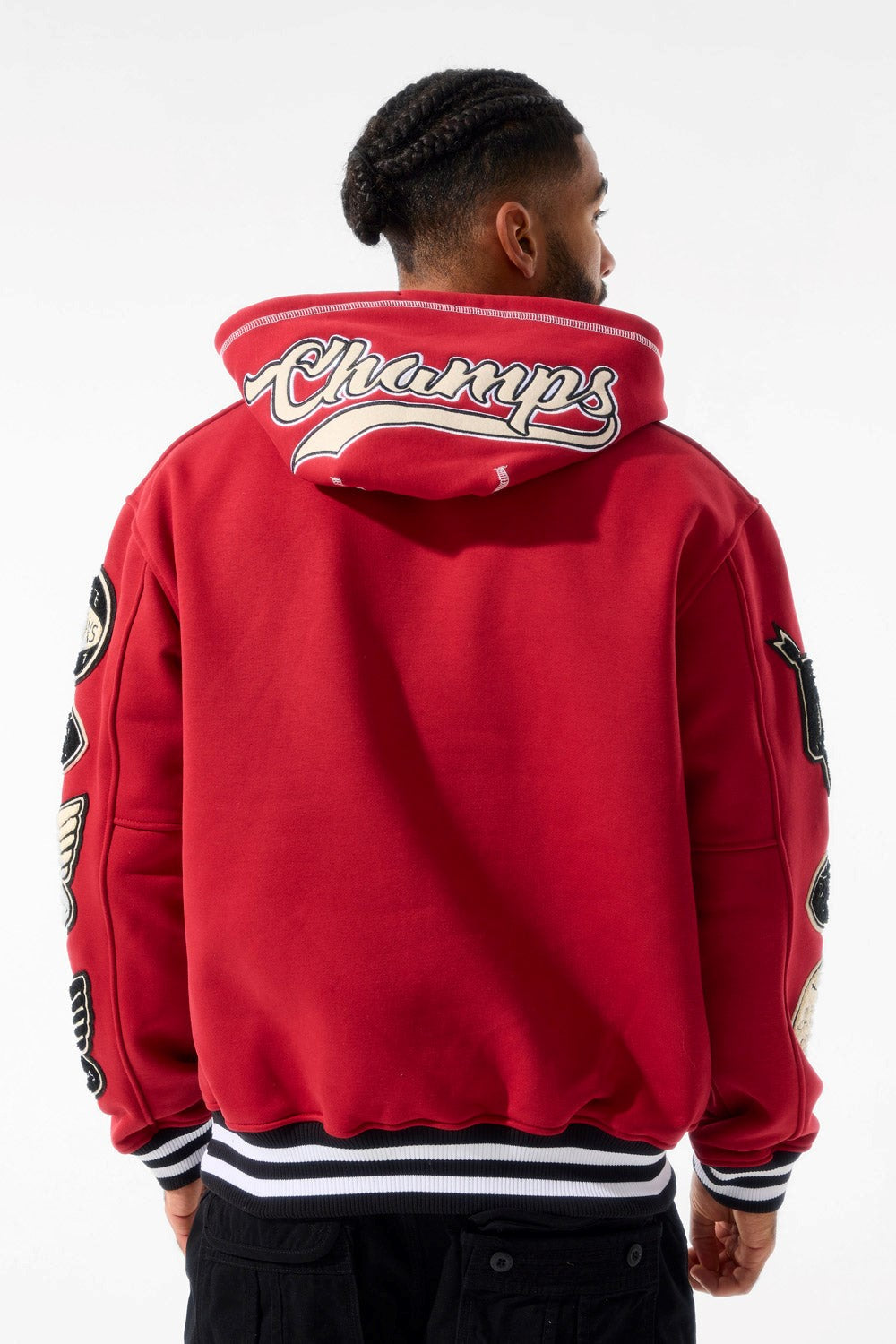 MENS JORDAN CRAIG HALL OF FAME PULLOVER HOODIE (DEEP RED)