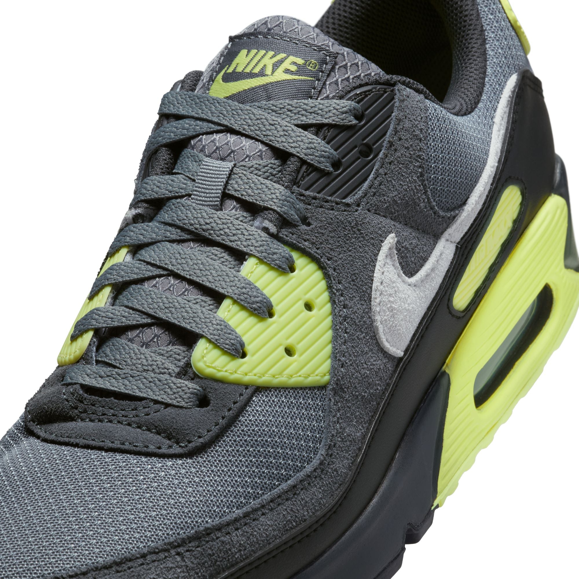 MENS NIKE AIR MAX 90 (SMOKE GREY/PHOTON DUST/LT LEMON TWIST)